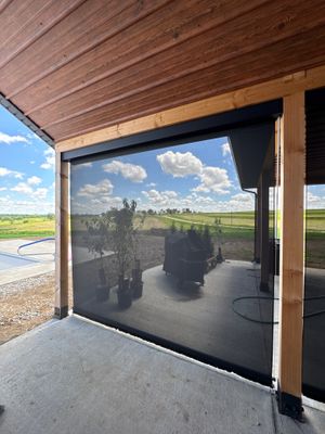 Motorized Retractable Screen Installation for a Covered Patio in Shenandoah