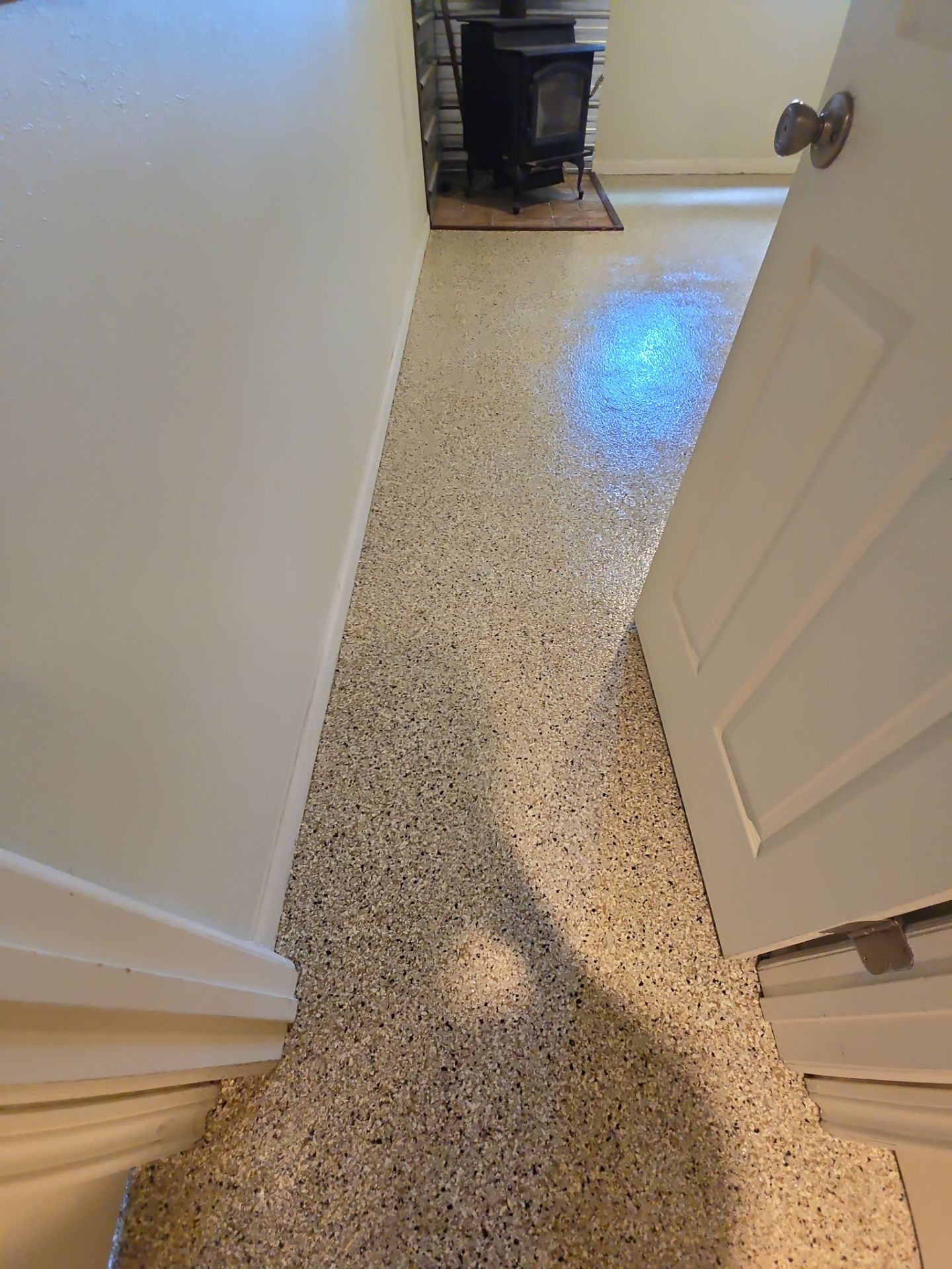 Basement Transformation using Driftwood by Croc Coatings, LLC