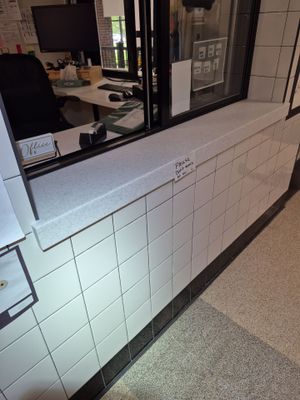 School Office Window Sill