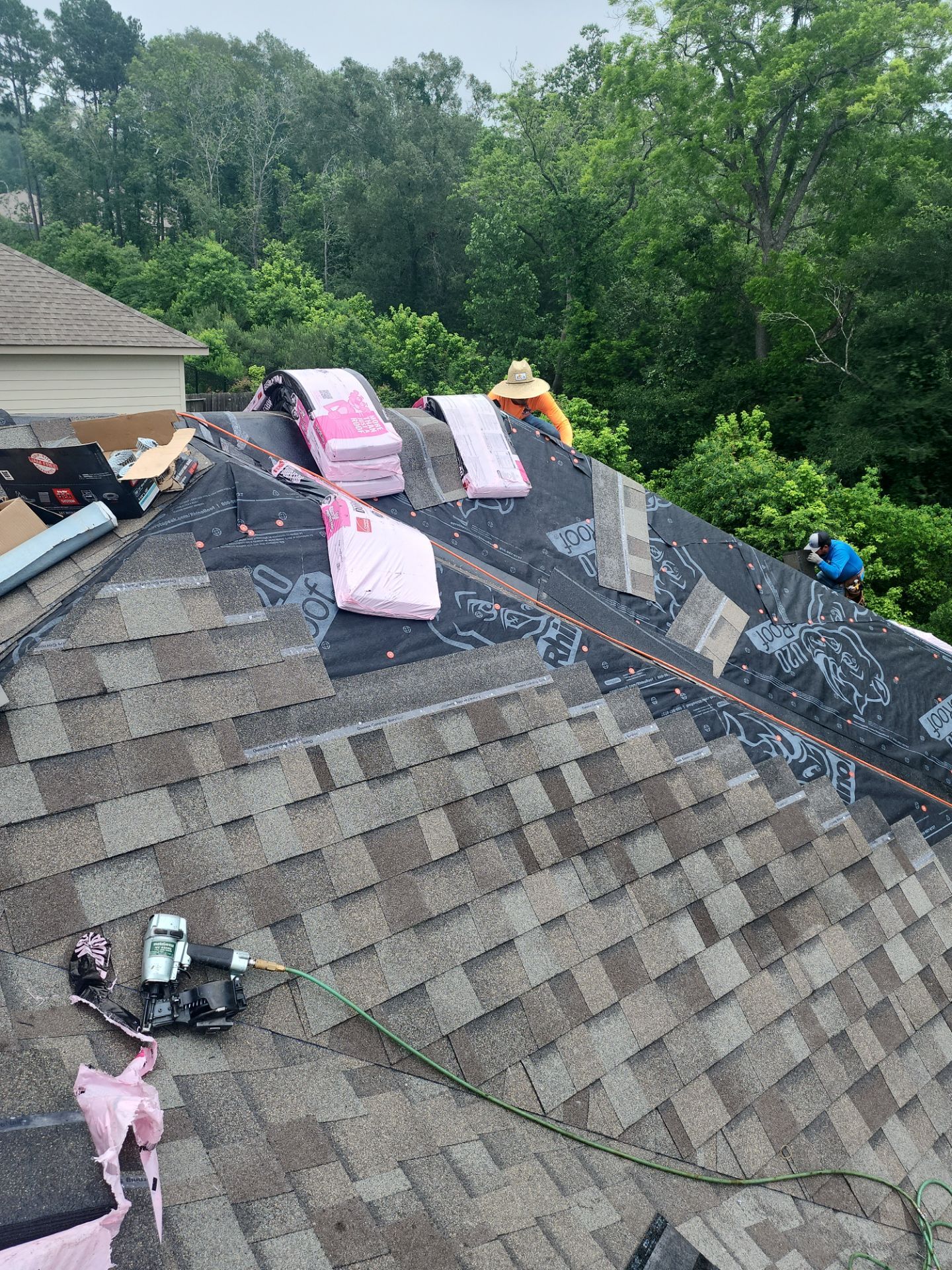 Residential Roofing Installation using Owen's Corning Duration (Lifetime) Shingles by Roof Repair Company