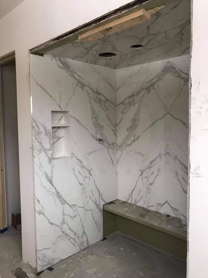 Bathroom renovations in porgress by Mena stone surfaces