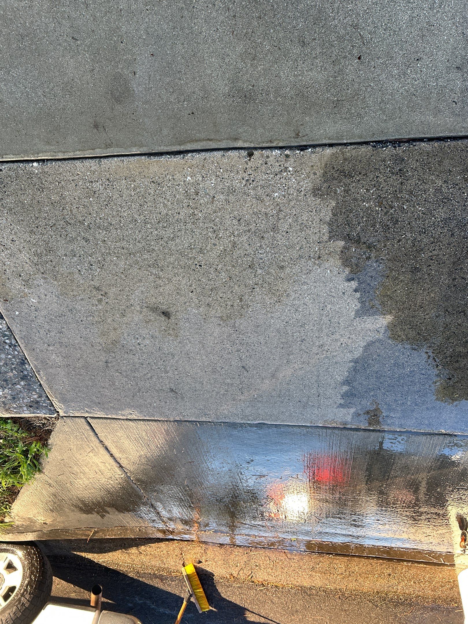 Hot Water Concrete Cleaning Driveway & Patio In La Mirada, CA by La Power Washing Inc