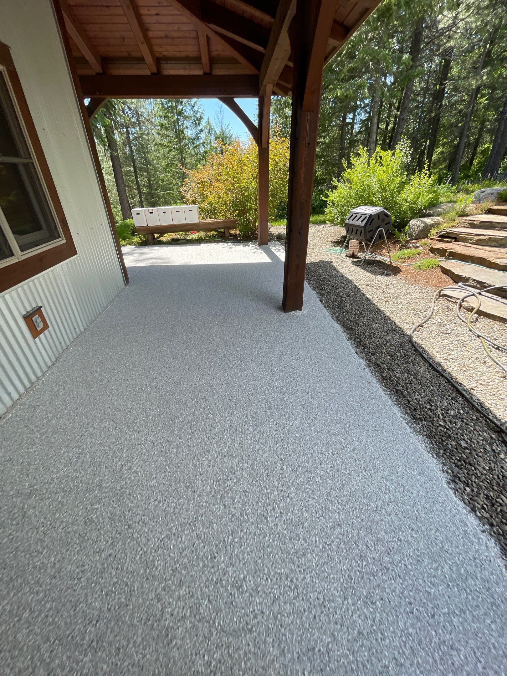 Patio Transformation using Mt Everest by Croc Coatings, LLC
