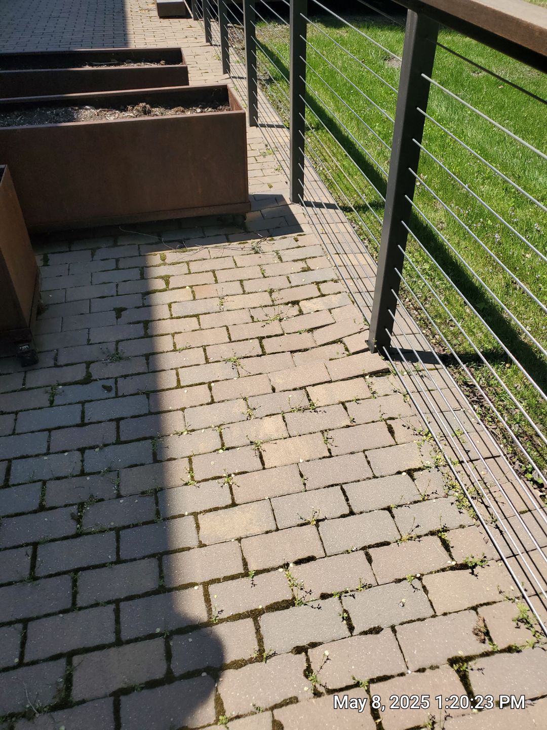 Brick paver repair, cleaning, sealing and poly sanding by Northern Power Washing LLC.
