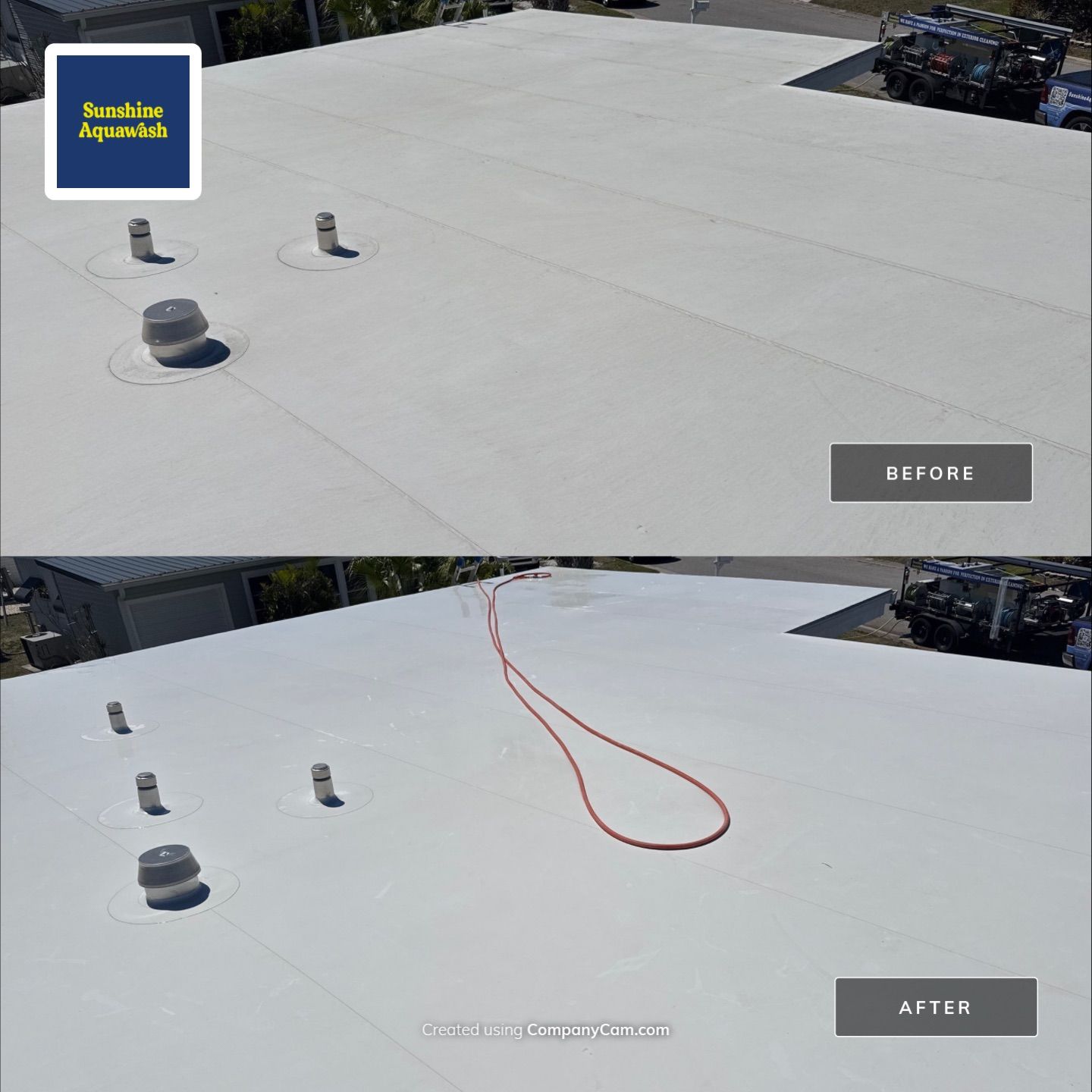 TPO Roof Cleaning – Tri-Par Estates, Sarasota, FL (5-Star Review) by Sunshine AquaWash