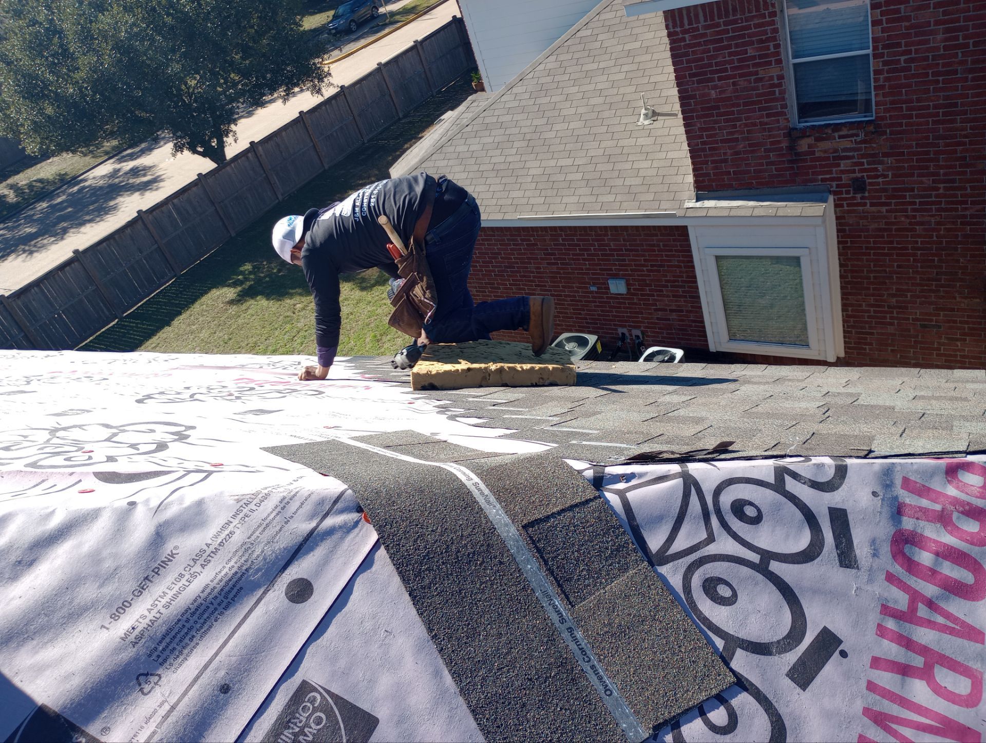 Residential Roofing Installation using Owen's Corning Duration (Lifetime) Shingles by Roof Repair Company