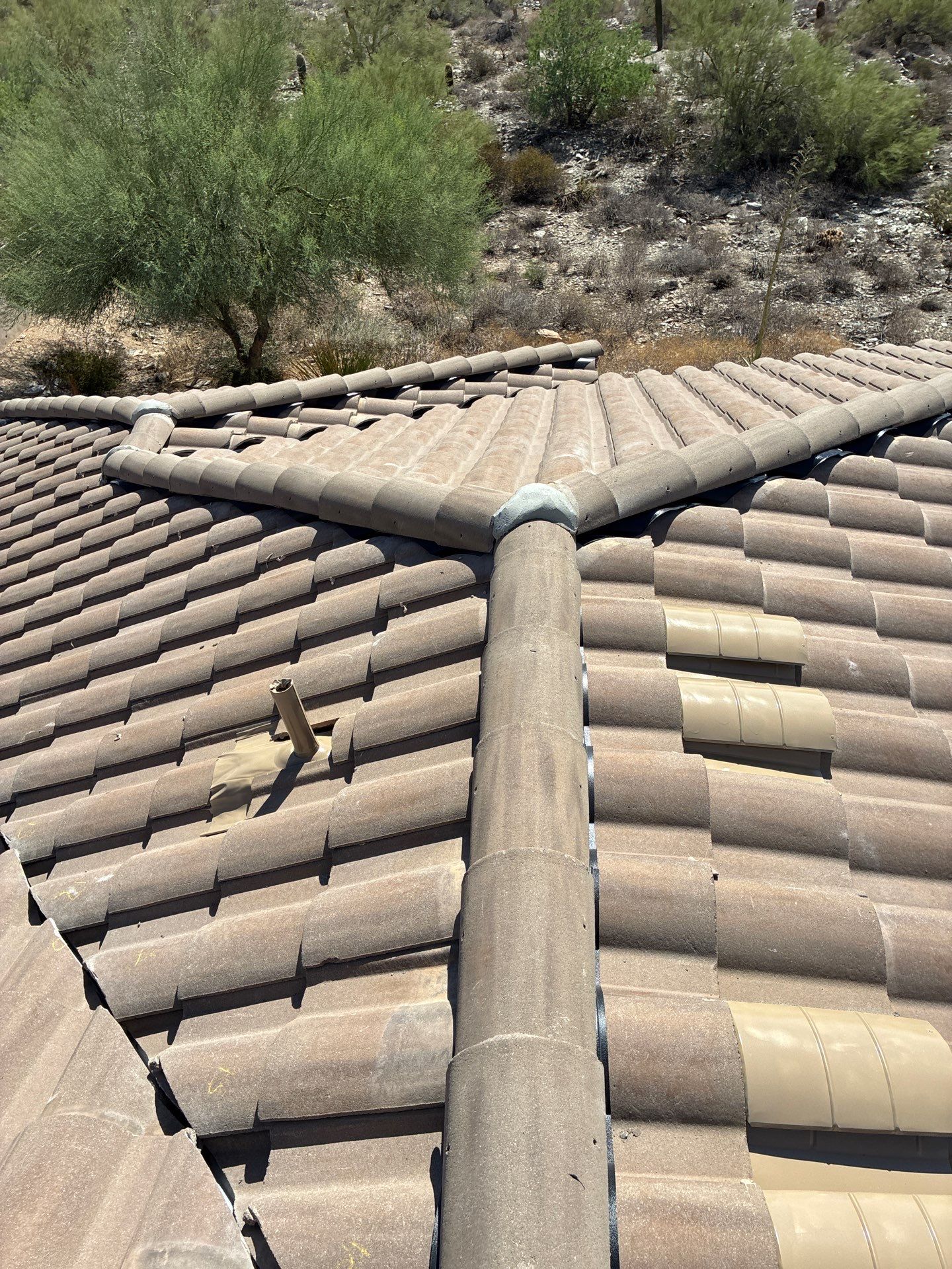 Residential Roof Install using Concrete Tiles in Scottsdale, Arizona by Weather-Tite Roofing