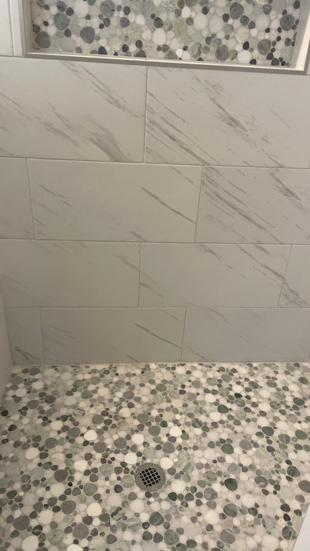 Bright Bathroom Remodel with Wall Removal, Stand Alone Tub and New Vanity by Footprints Floors of Coastal Carolina