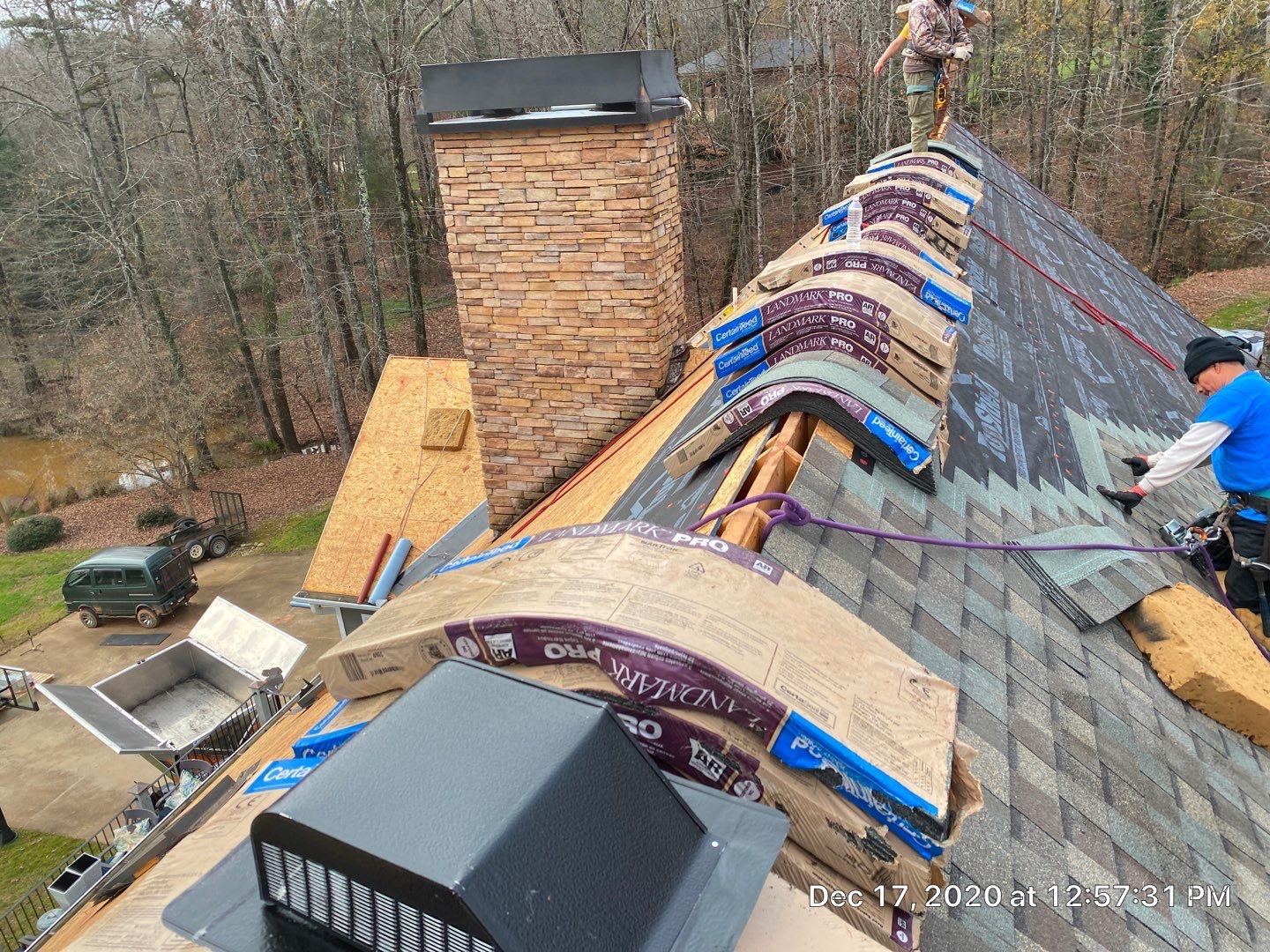 Residential Roofing Installation in Spartanburg, SC using Ceartainteed Landmark Architectural Shingles by Property Assessment