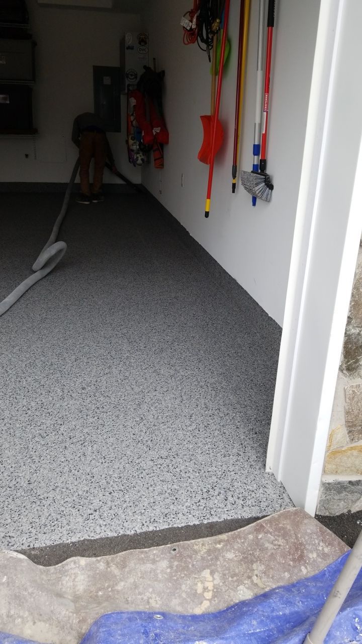 Garage Floor Coating using Penntek in Nightfall by Spectrum Painting, LLC