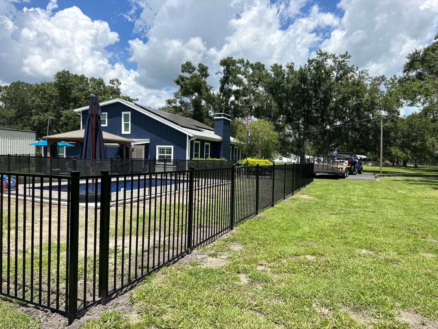 Aluminum Fence Installation using 3 Rail Aluminum Fence by Asap fence and gates, LLC