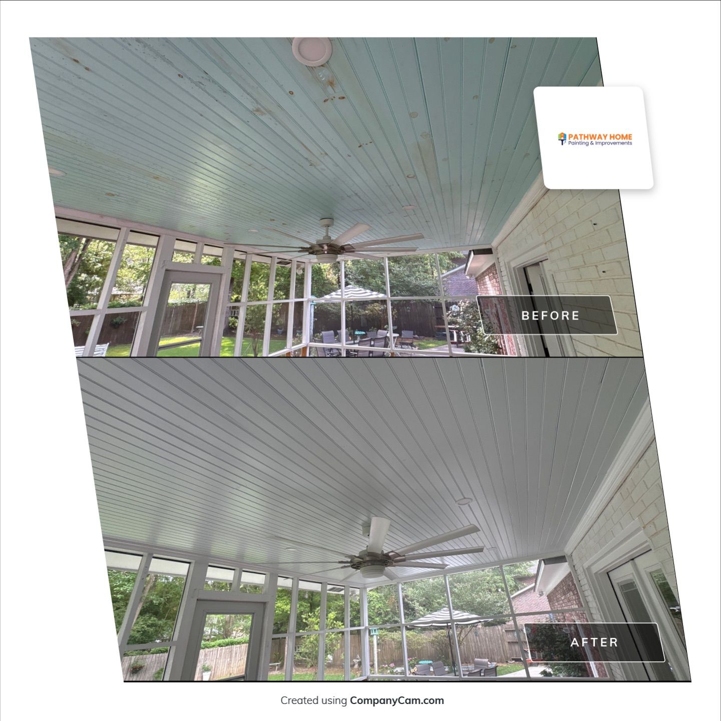 Exterior Painting & Interior Ceiling Makeover in Summerville's Kings Grant by Pathway Home Painting & Improvements