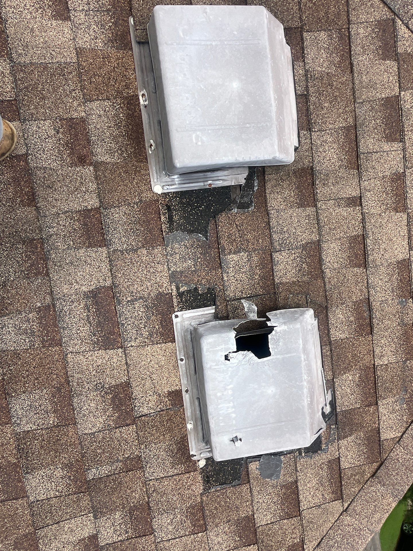 Hail Damage using Owen's Corning Duration (Lifetime) Shingles by Roof Repair Company