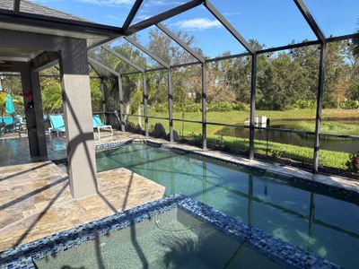 Travertine Pool Deck and Screen Enclosure Cleaning in Ellenton, FL | Oakleaf Hammock Community