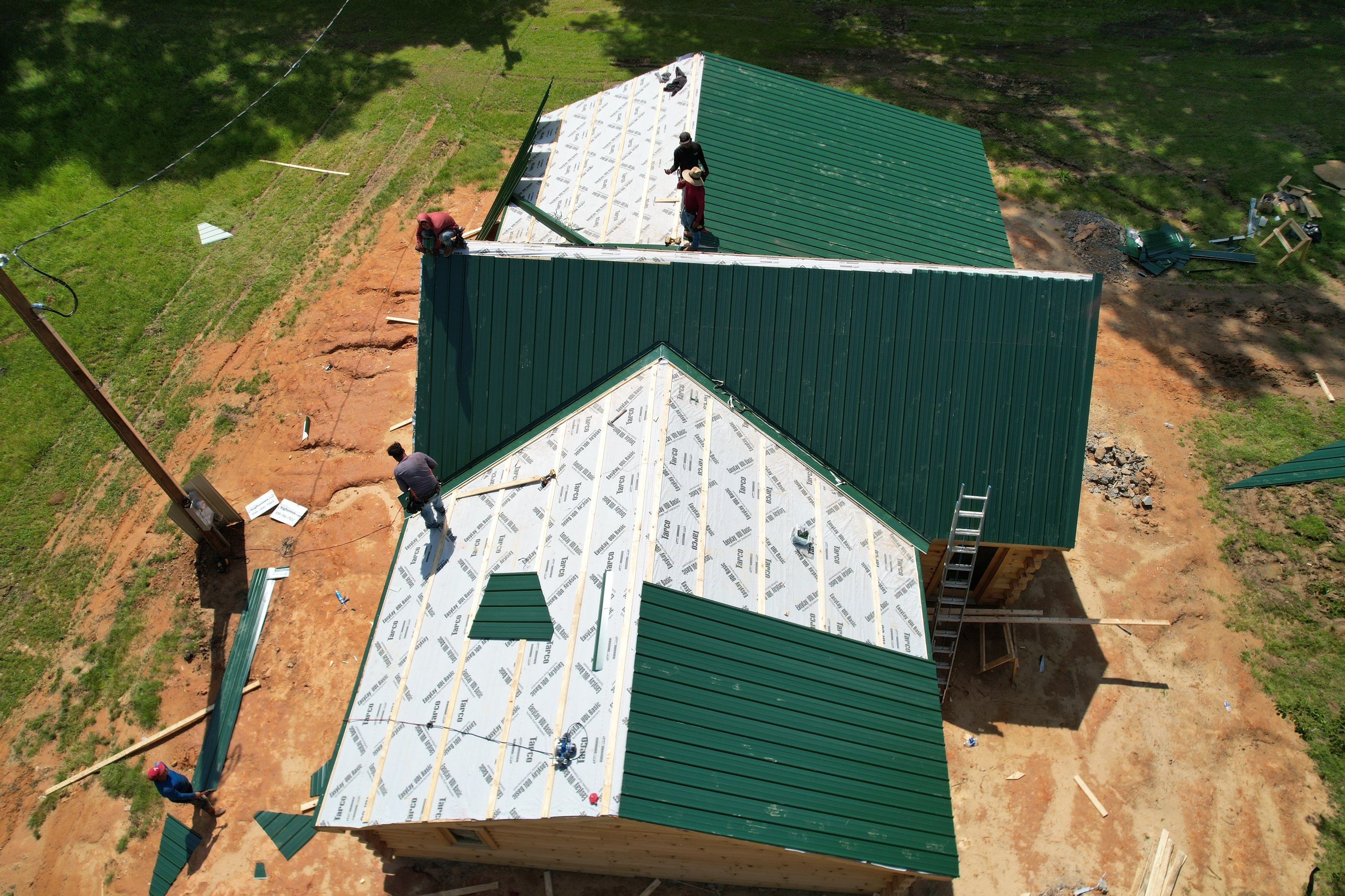 New Home Construction using 29 gauge metal by Hostetler Roofing