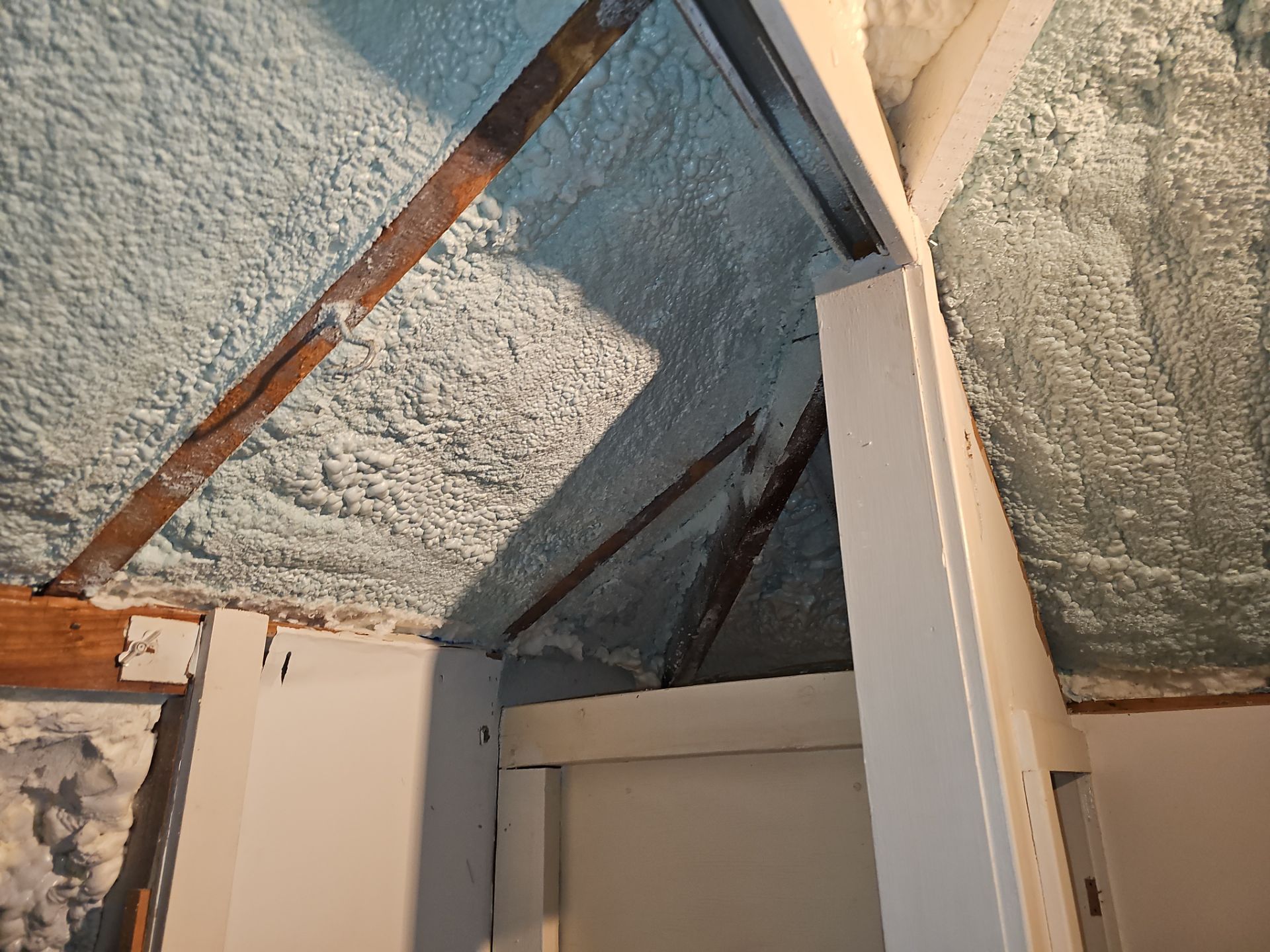 Attic Insulation using open cell spray foam by NYS Foam & Energy