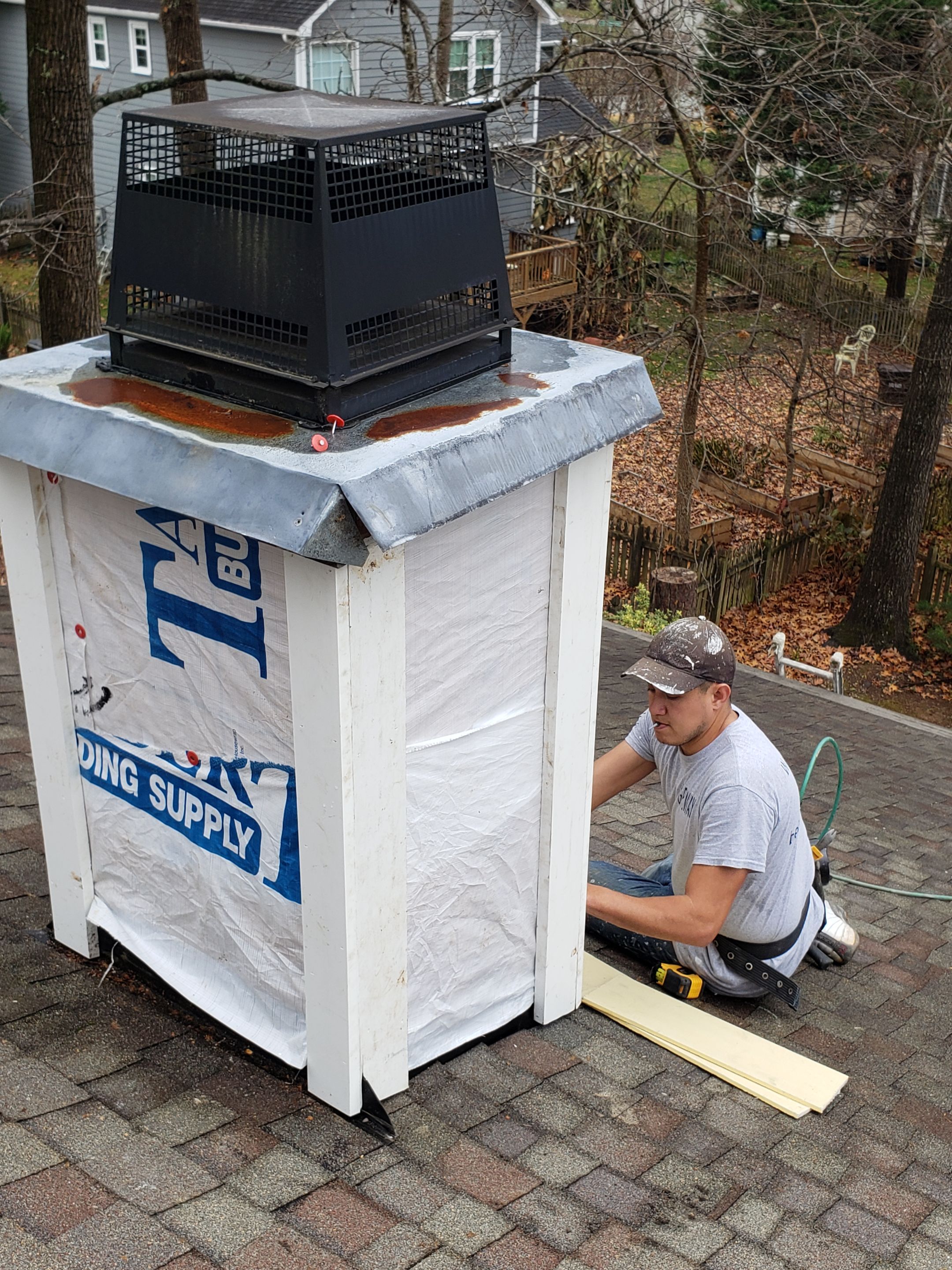 Full Chimney makeover by GonzalezPainters & Contractors Inc 