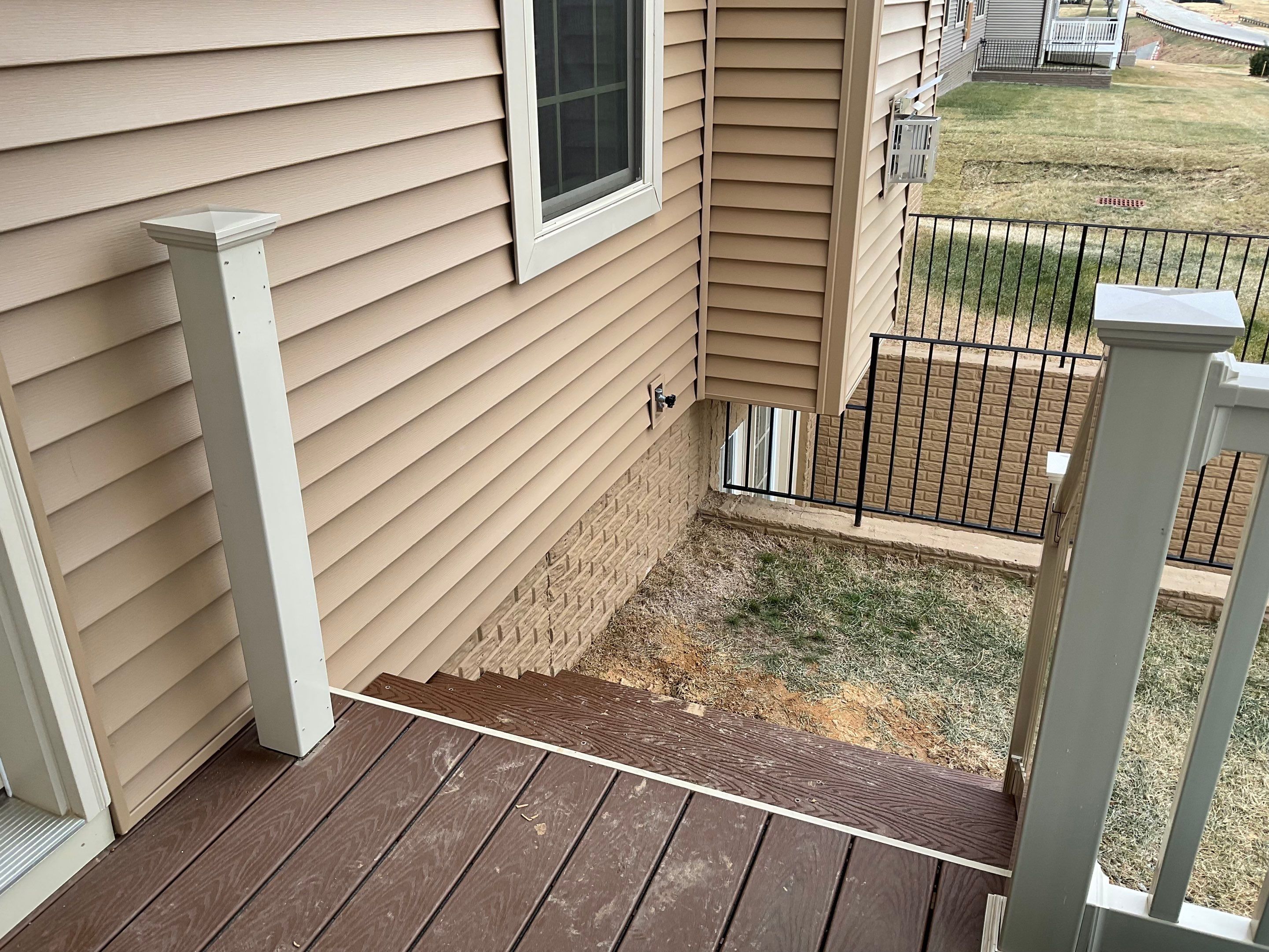 Deck Installation using New Vinyl Gate  by Alpha Design Services