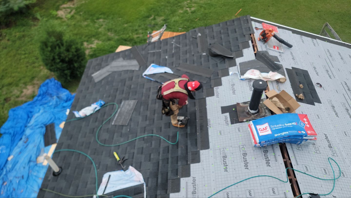Roof and Solar Installation using GAF Timberline Solar HDZ by ExteriorPros