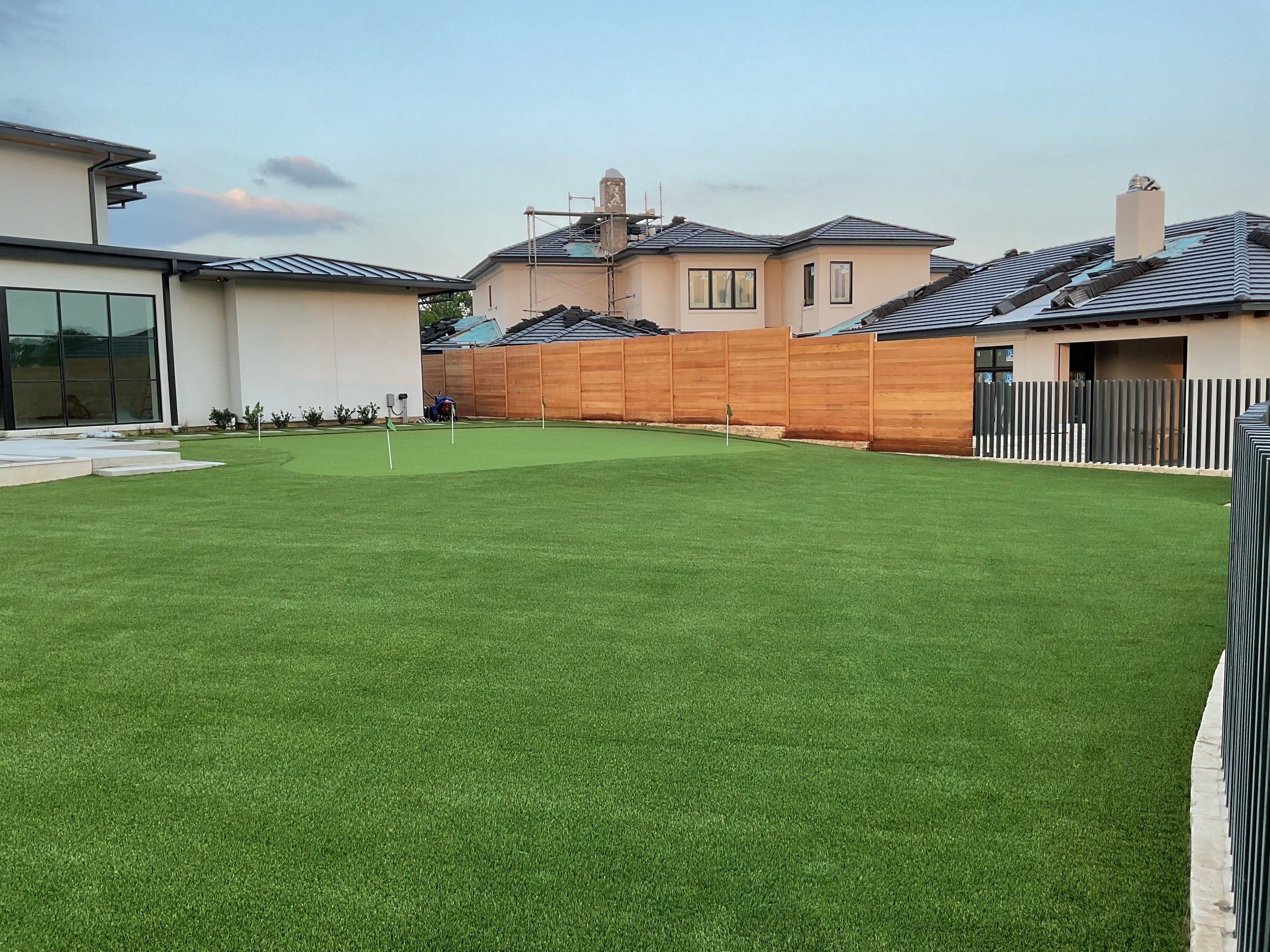Synthetic Turf Installation using Texas Rye by Turf Concepts