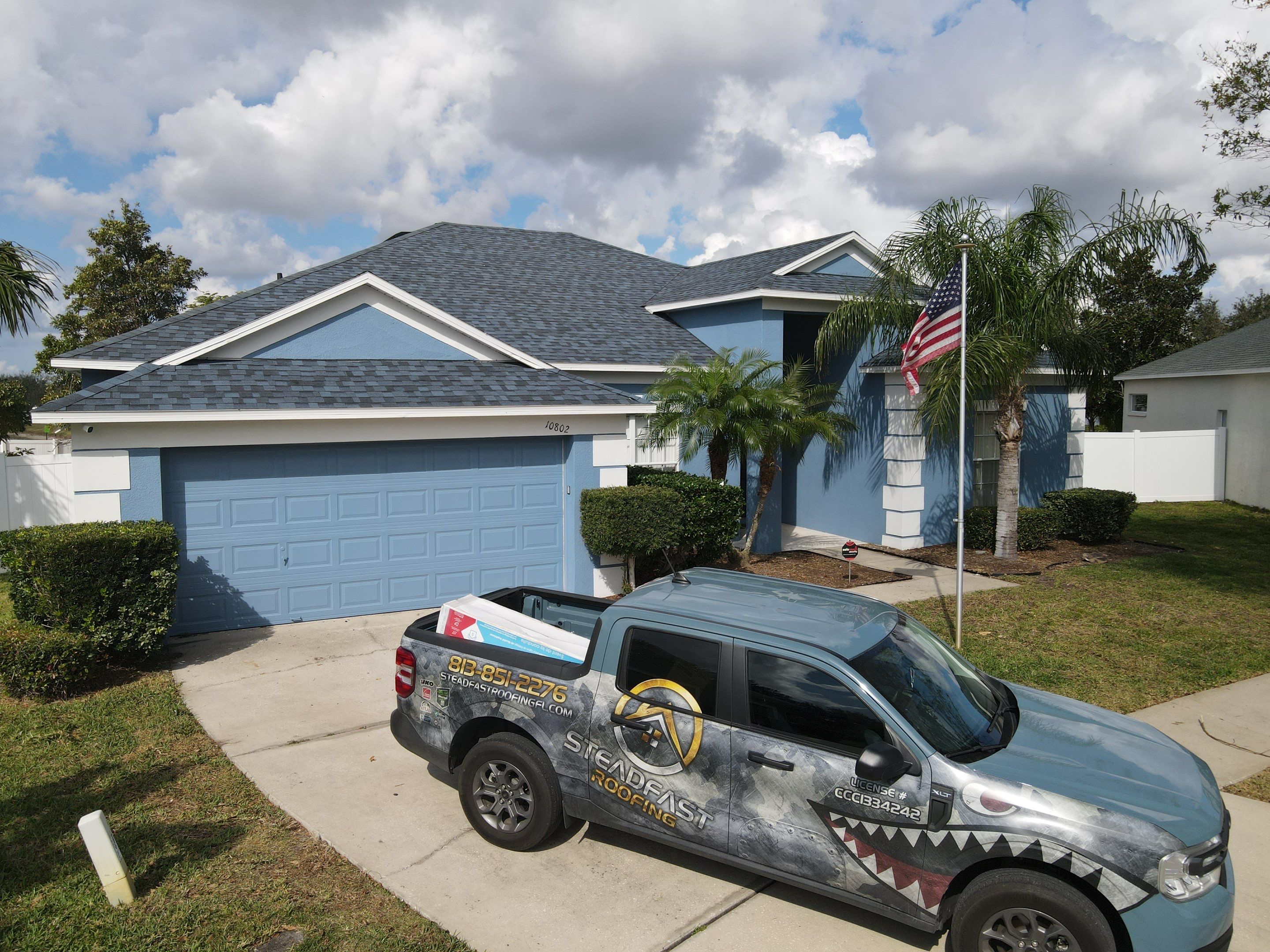 Roof replacement in Riverview, FL. by Steadfast Roofing 