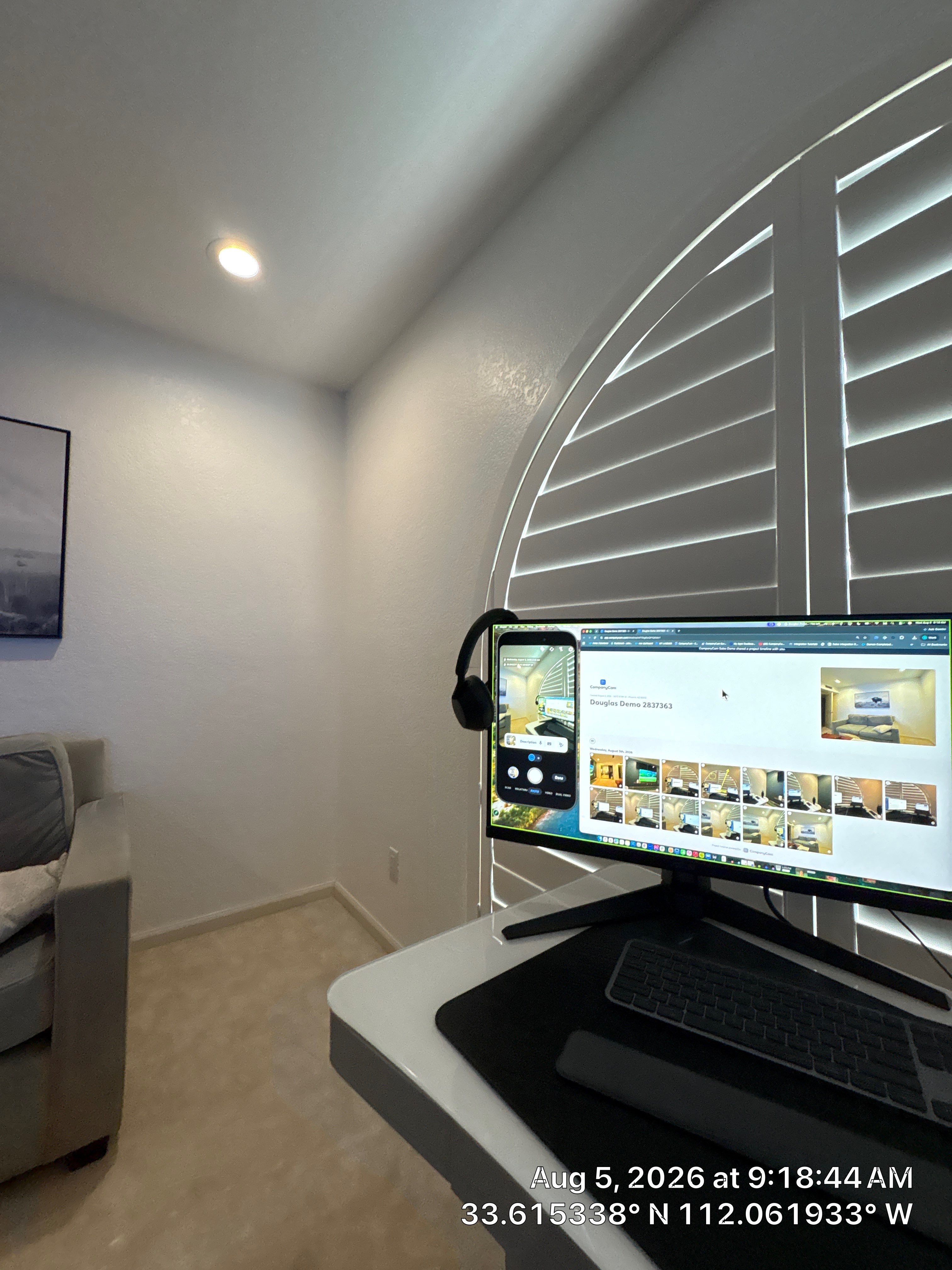Home Office and Entertainment Room Renovation in Phoenix by CompanyCam Sales Demo