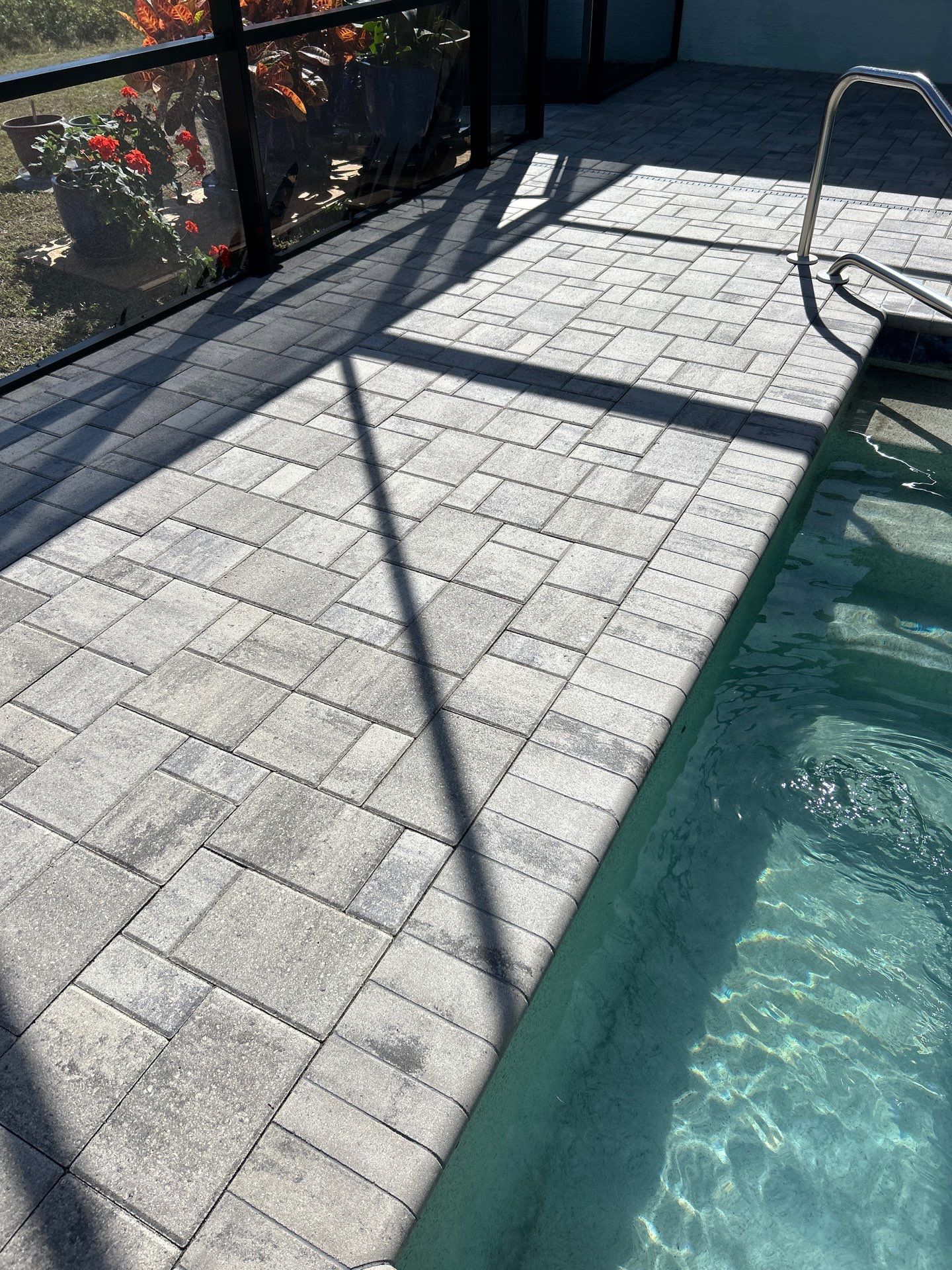 Natural, 2 Coats Gray/White Pavers by Wizard Wash