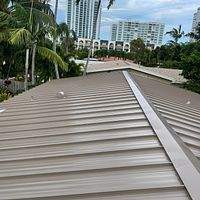 .032 Aluminum 1.5" Mechanical Seam Buckskin  by Total Roofing System The Metal Roof Experts