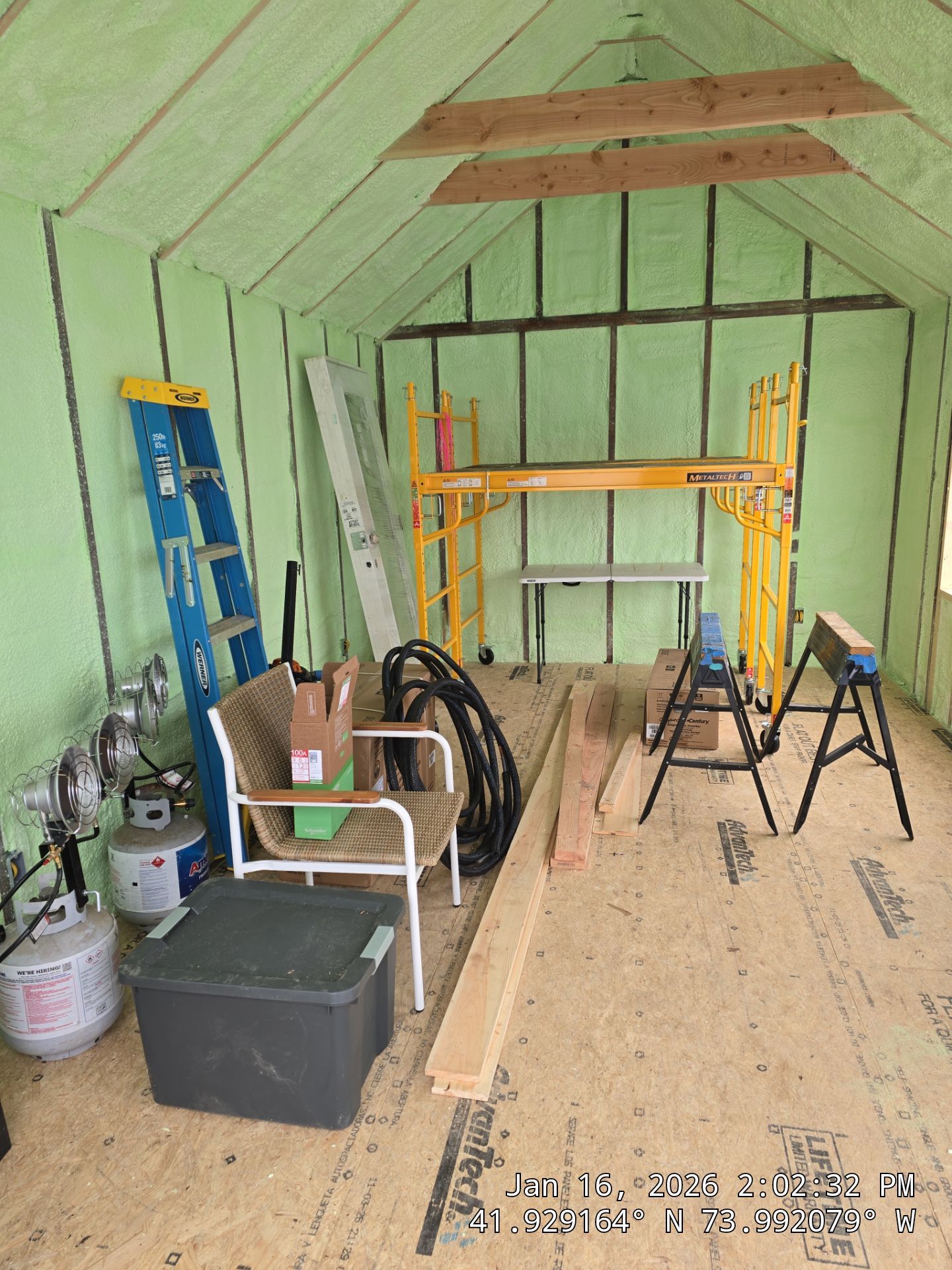 Detached Garage using Closed Cell Spray Foam by NYS Foam & Energy