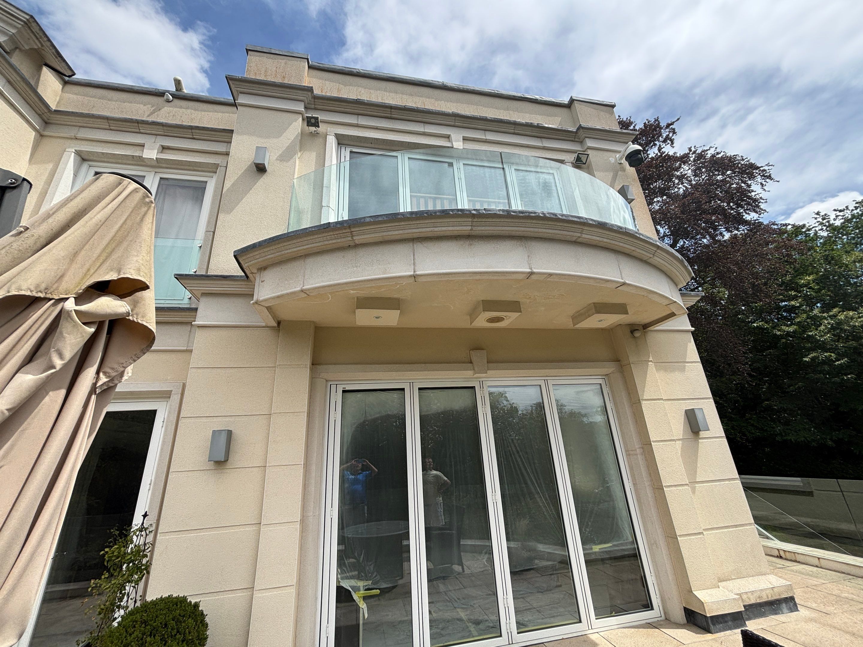 Full Exterior Cleaning of a Neoclassical Estate in Weybridge by Ges Exterior Cleaning ltd