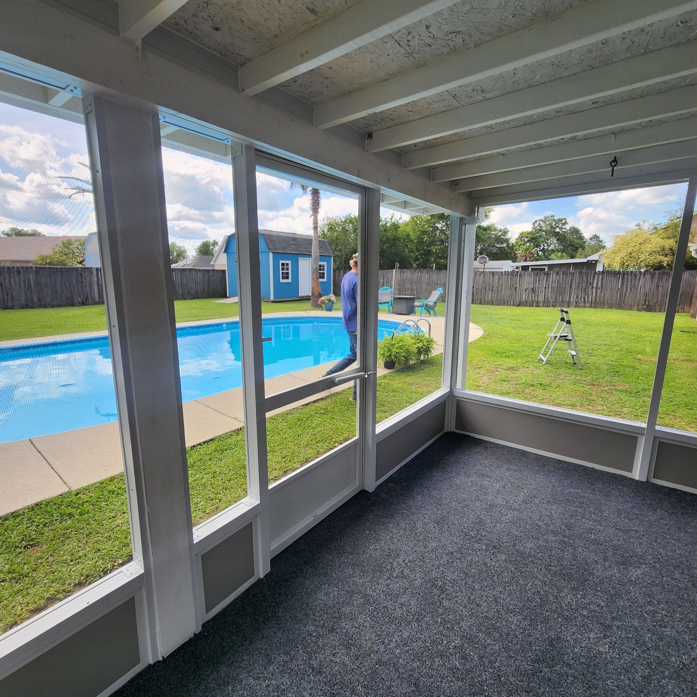 Screen Room Built Under Existing Roof by Titan Sunrooms