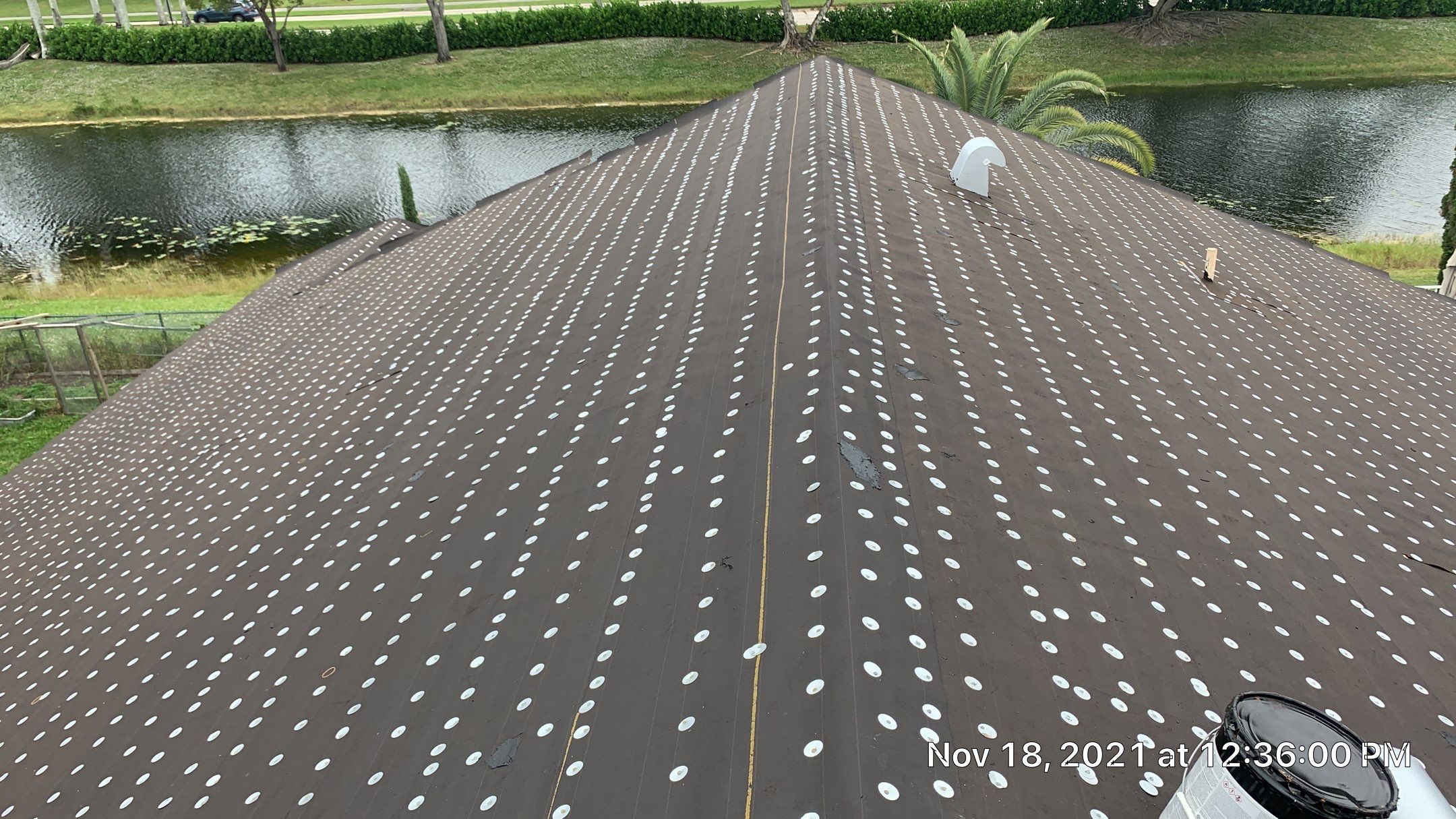 Residential Roofing Installation using 1" Nail strip metal roof by BLUES BROTHERS ROOFING
