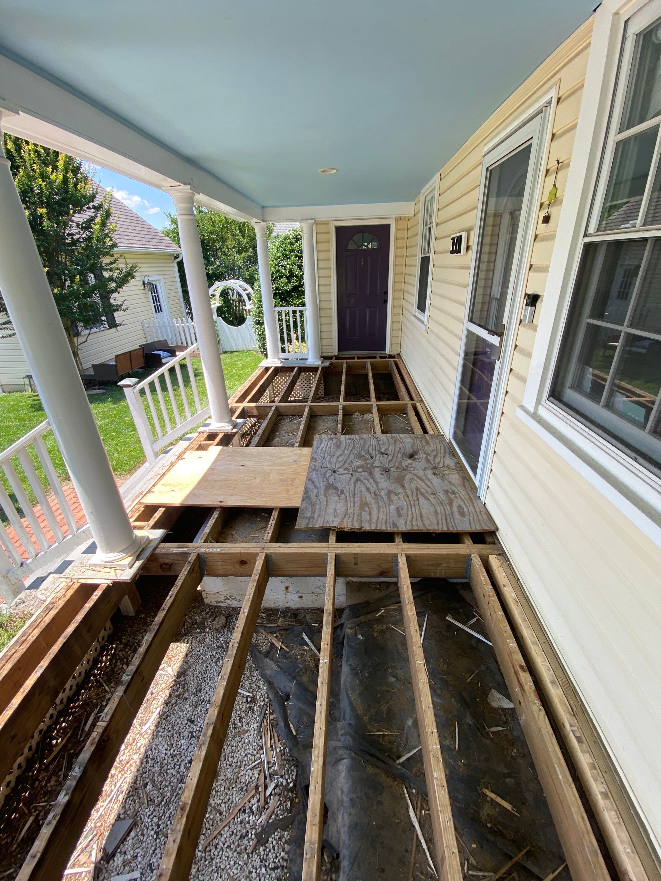 Front Porch Transformation using Timbertech Decking by The Smet Companies, LLC