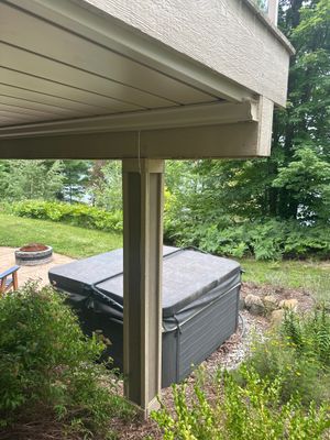 Traverse City Underdecking Installation with Integrated Seamless Gutter System