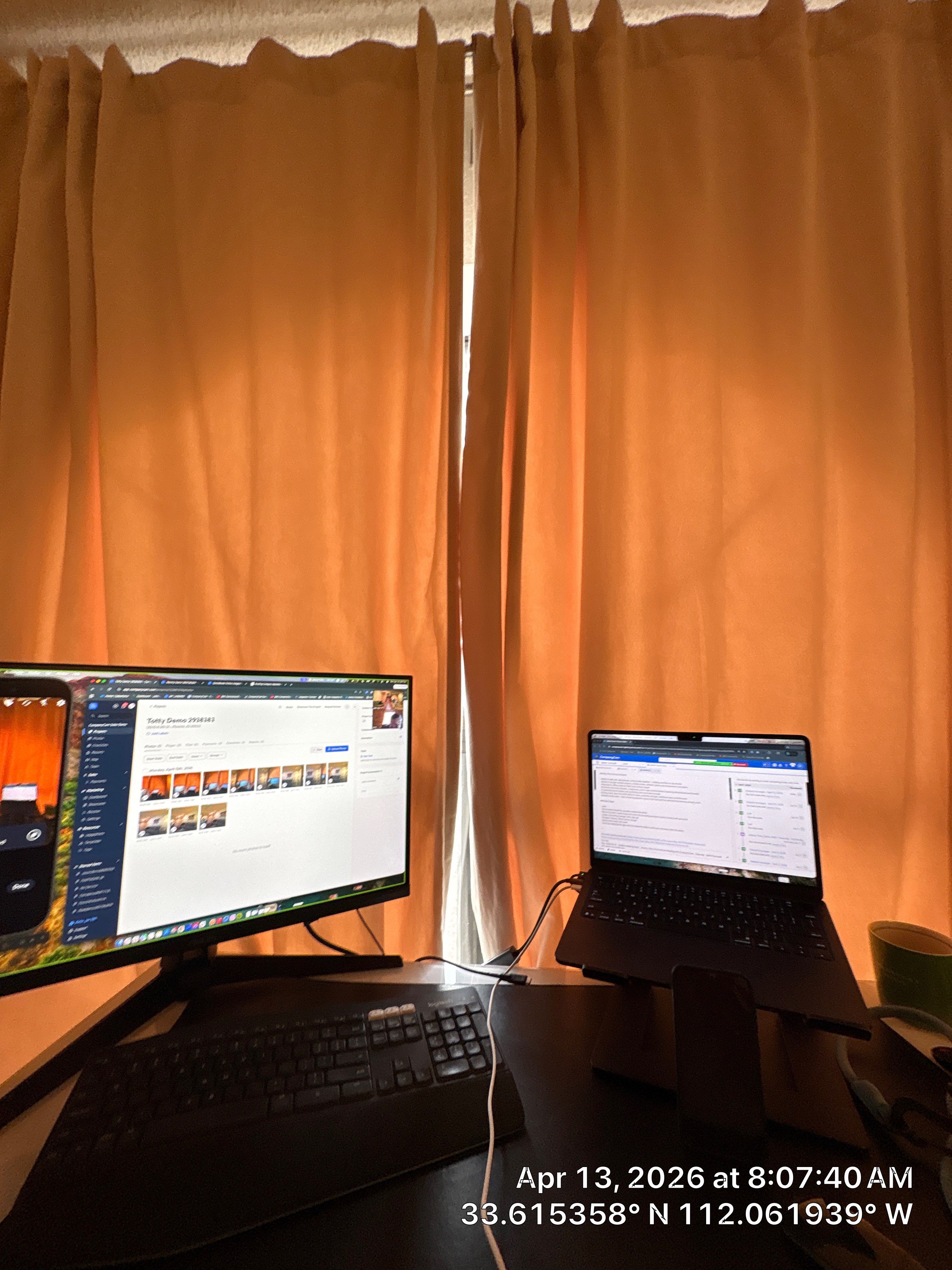 Phoenix Home Office Setup with Custom AV Wall Mounting by CompanyCam Sales Demo