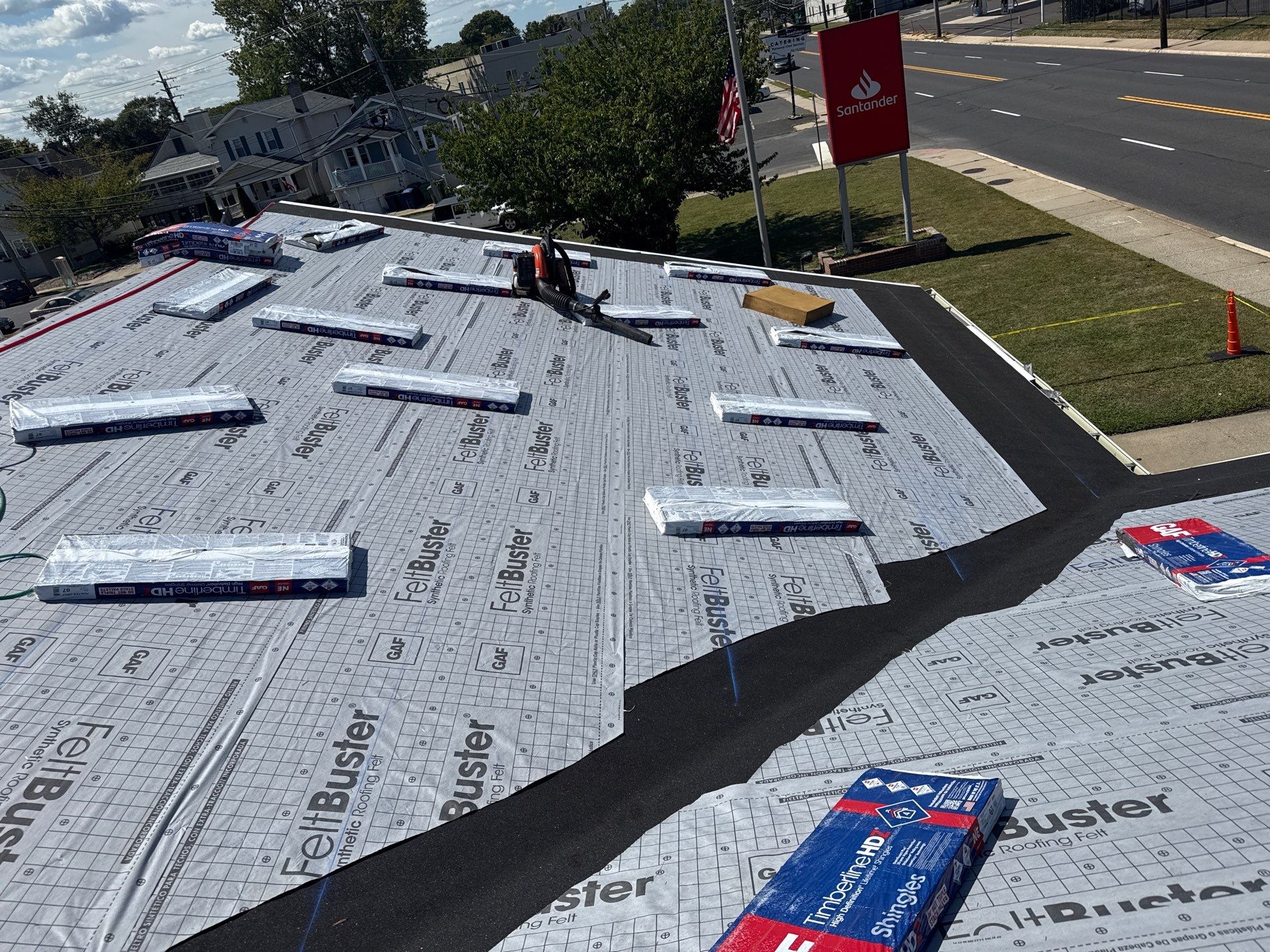 Santander Bank Roofing Project – New Shingles & TPO System by All Site Roofing