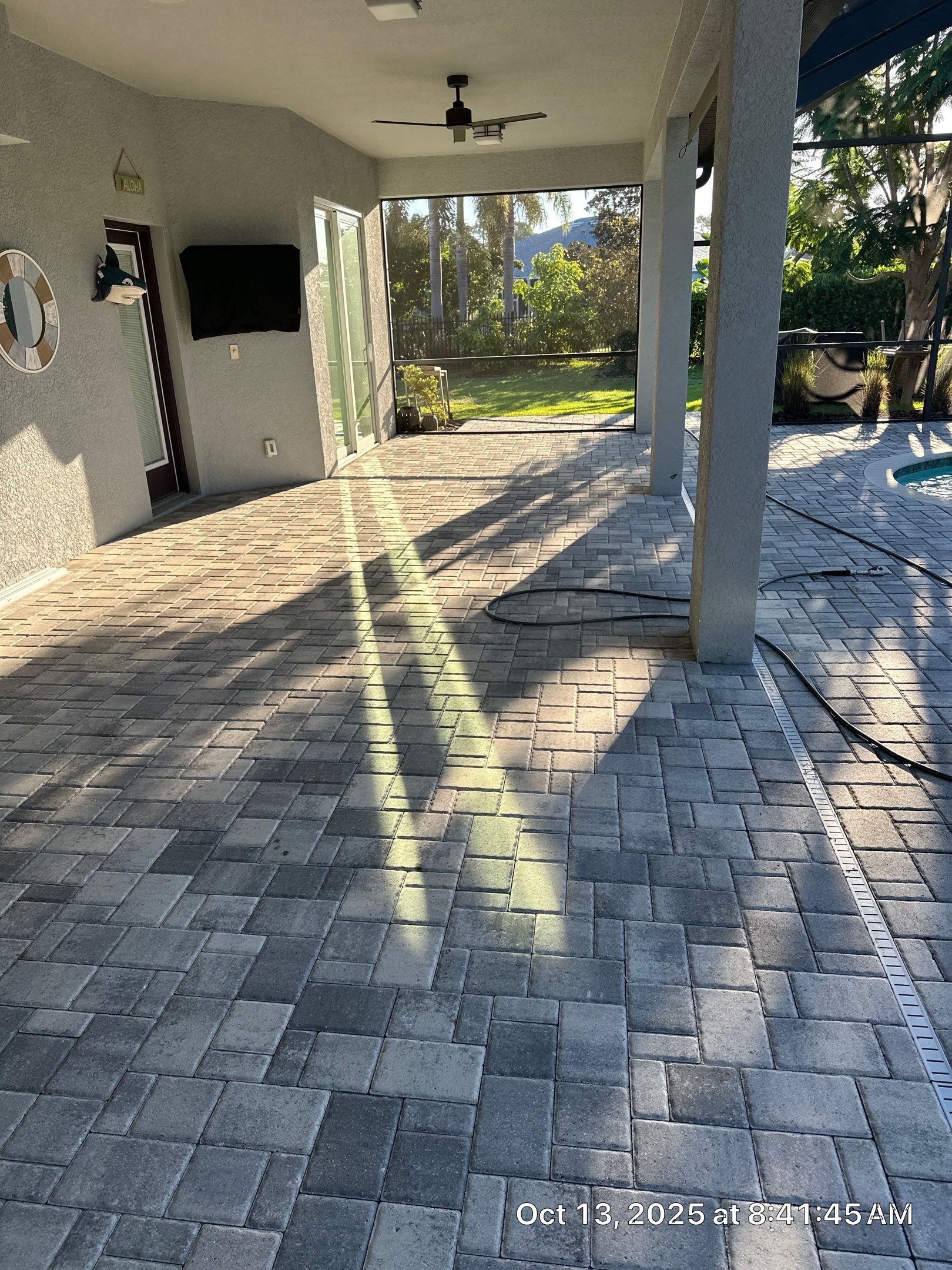 Residential Paver Sealing for Driveway and Pool Deck in La Paloma Sun City Center by Supreme Paver Experts
