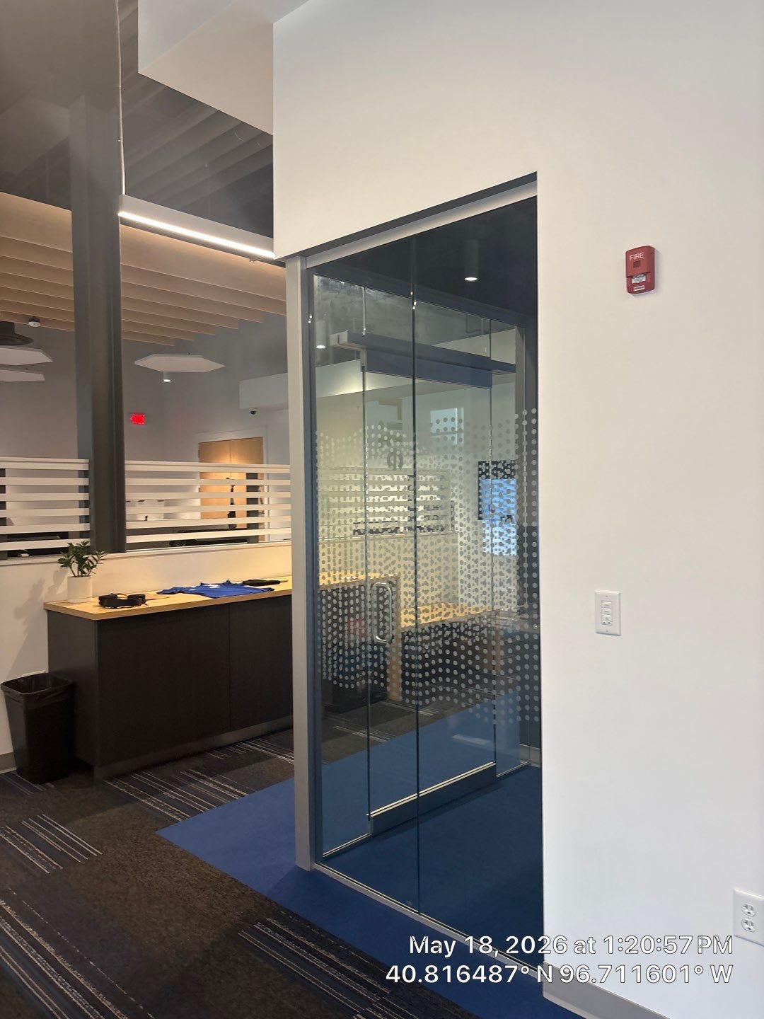 Modern Office Renovation in Lincoln Featuring Acoustic Ceilings and Glass Partitions by CompanyCam Sales Demo