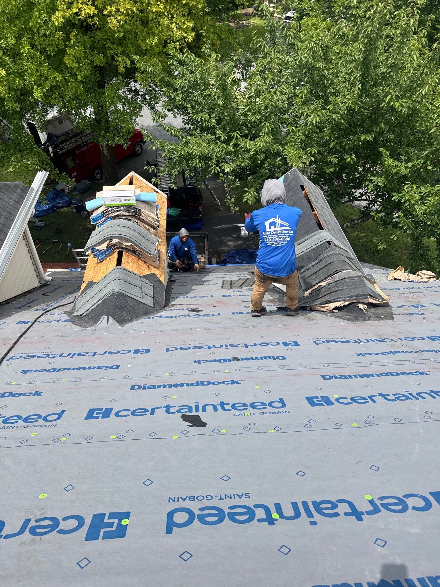 New Shingle Roof & New Gutters and downspouts with covers by Alpha Design Services