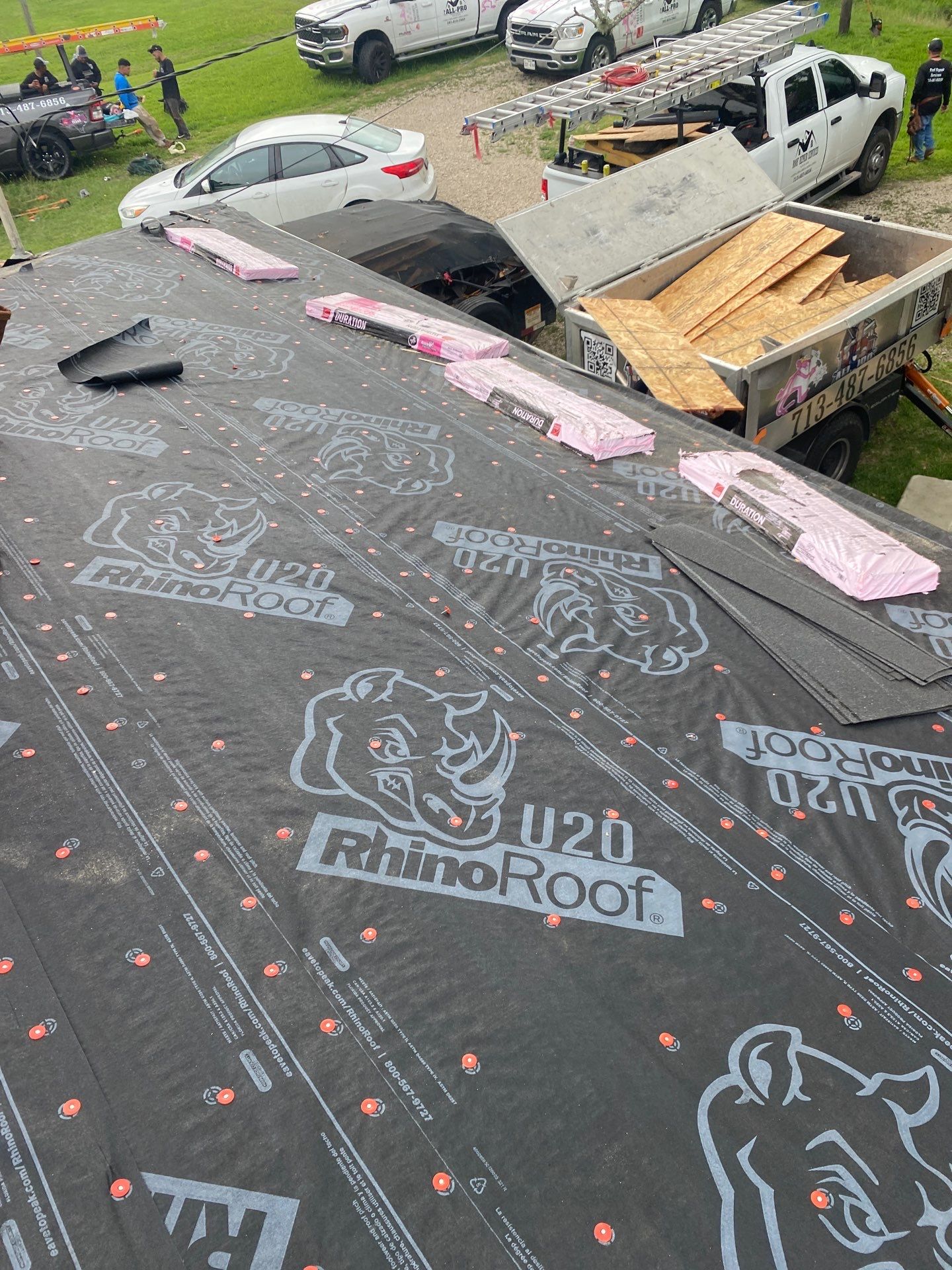Residential Roofing Installation using Owen's Corning Duration (Lifetime) Shingles by Roof Repair Company