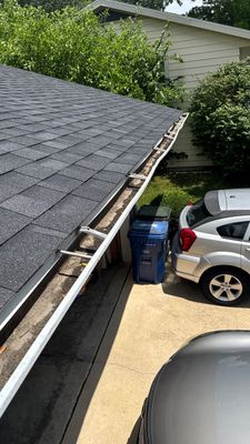 Completed gutter protection installation in Geneva, IL 60134