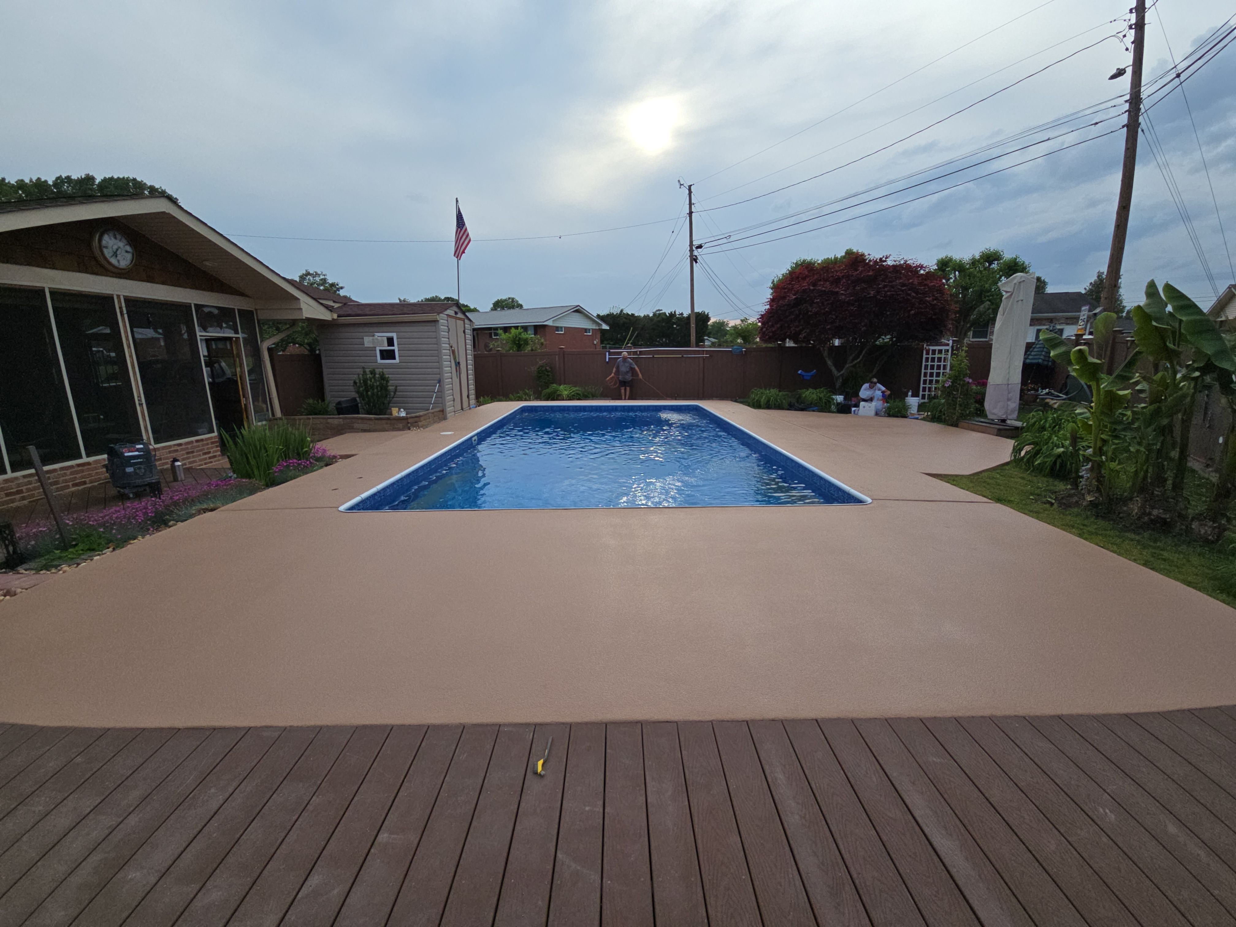Beautiful Pool Deck in Rossville, GA by Elite Floor Solutions