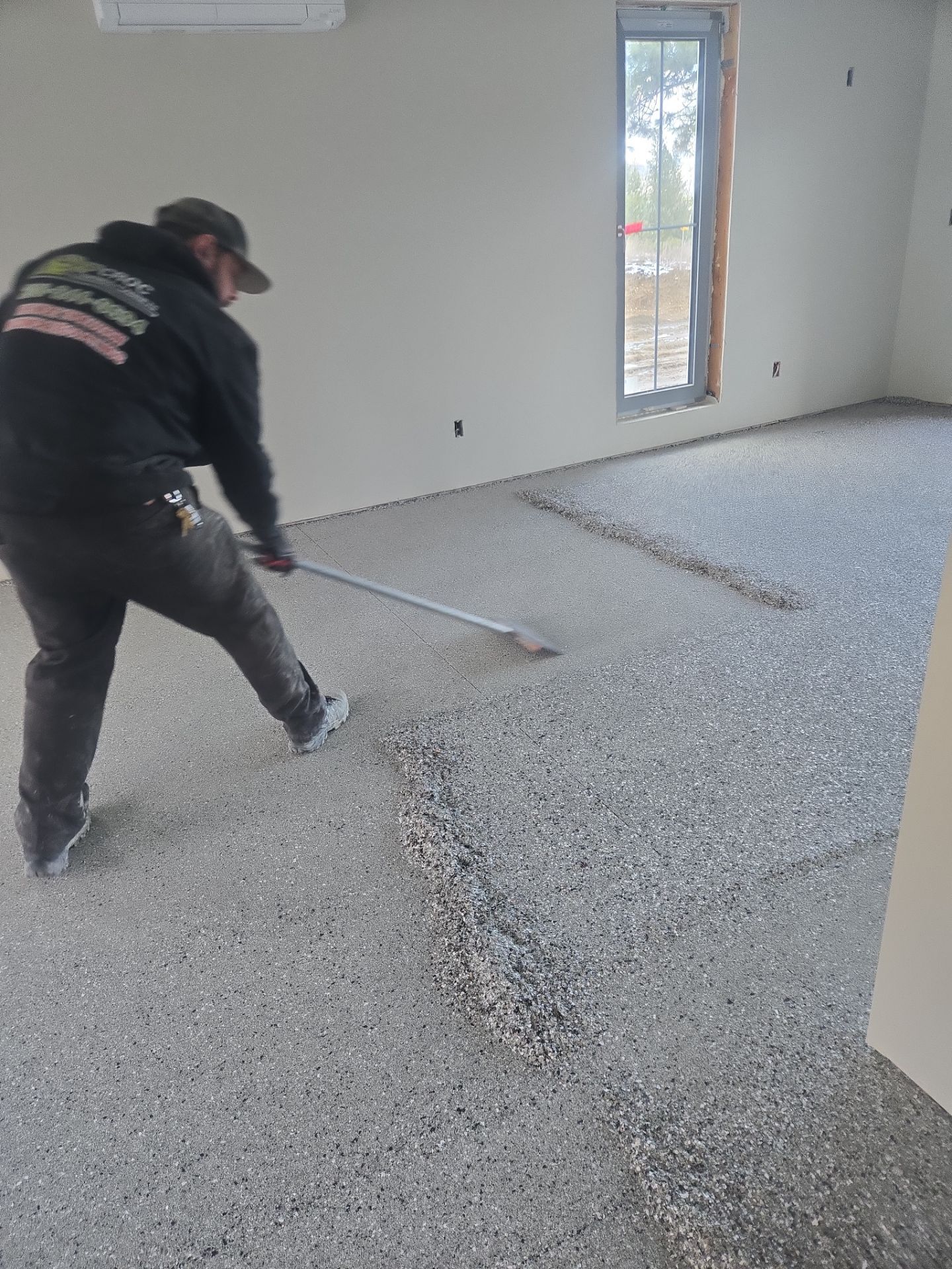 Shale Hybrid Polyurea Garage Floor Coating in Addy by Croc Coatings, LLC