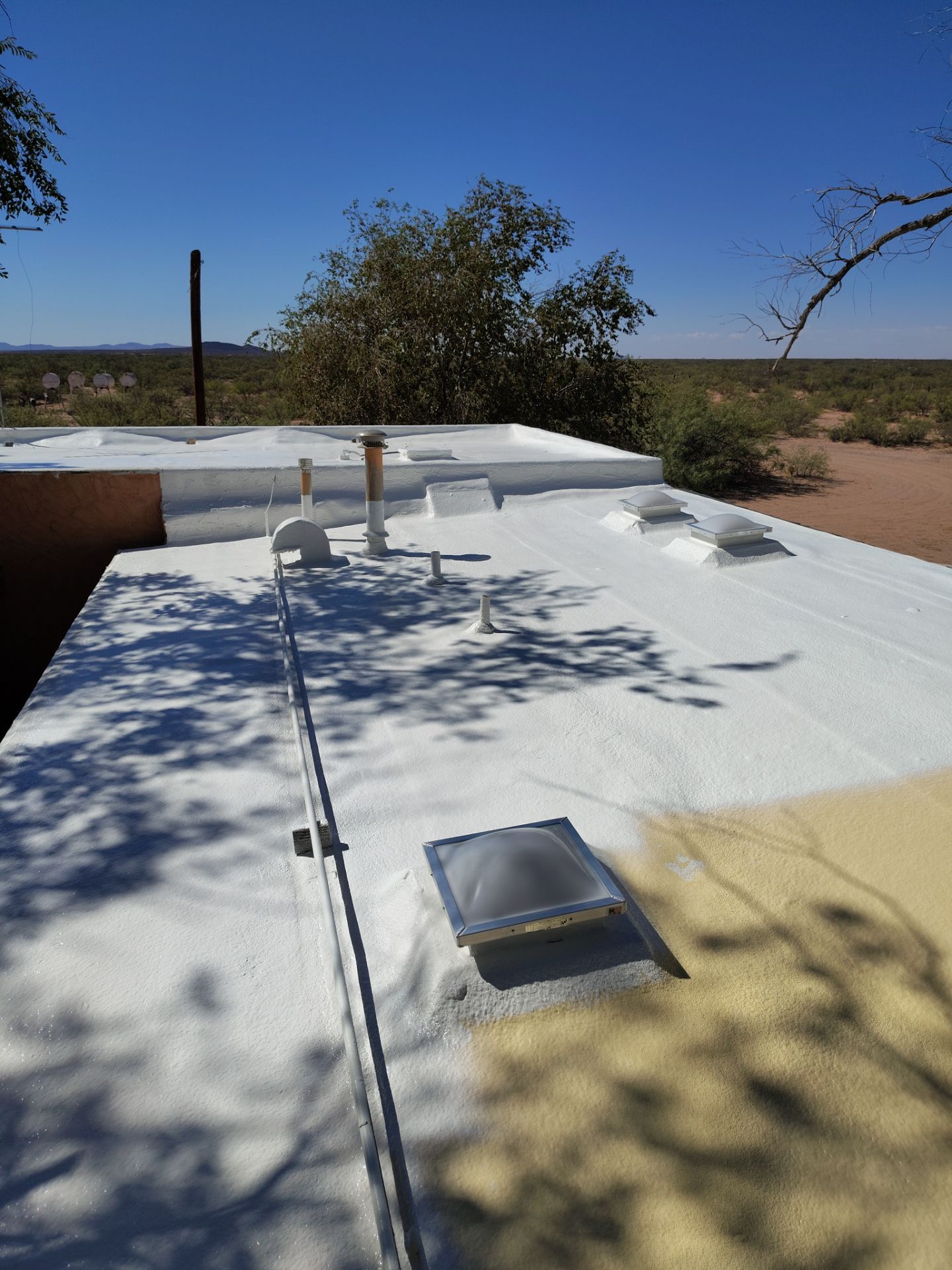 Residential roof application by SPF Services 