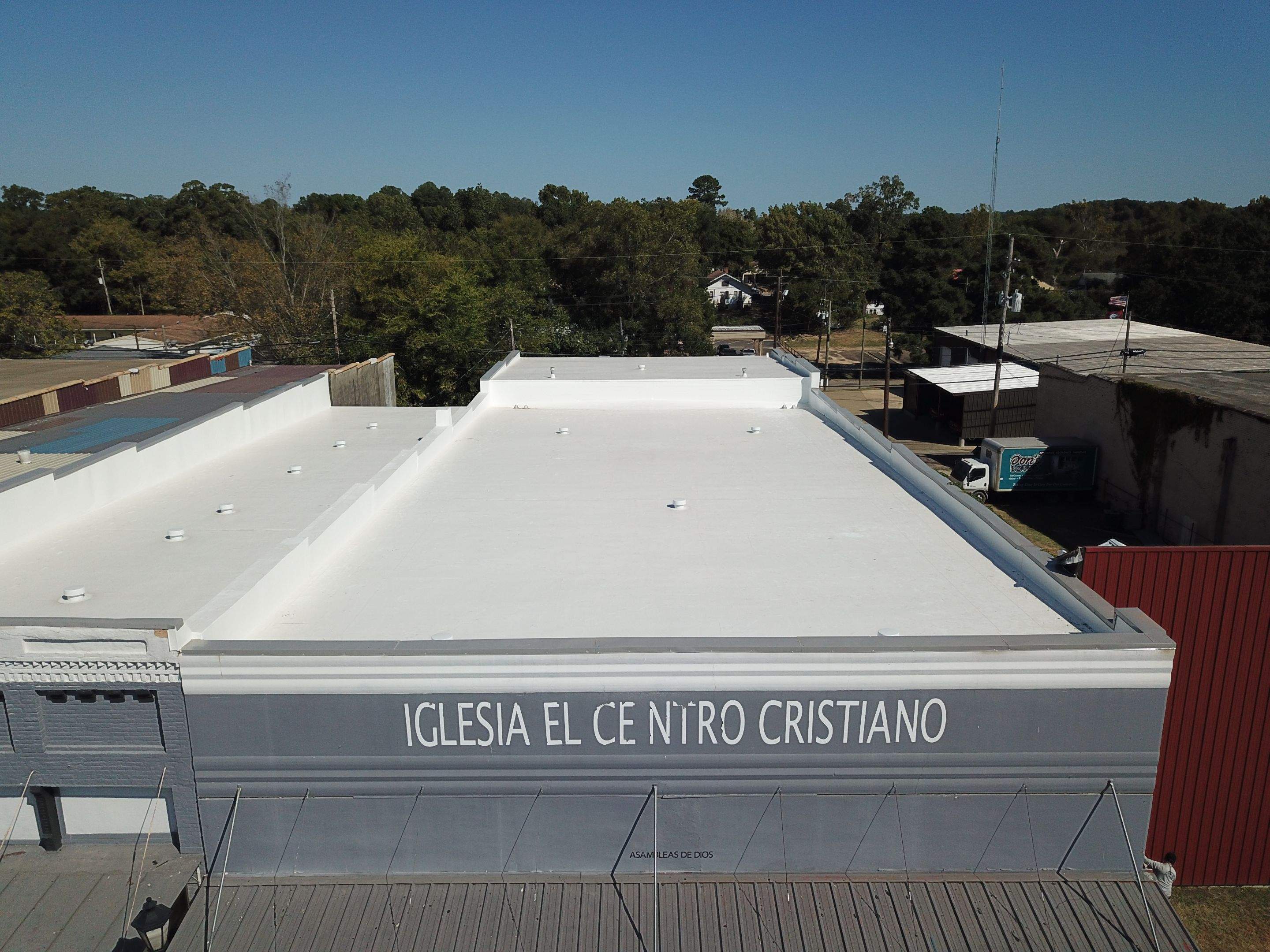 Commercial Roofing Installation in DeQueen, AR, using 50 mil PVC by Hostetler Roofing