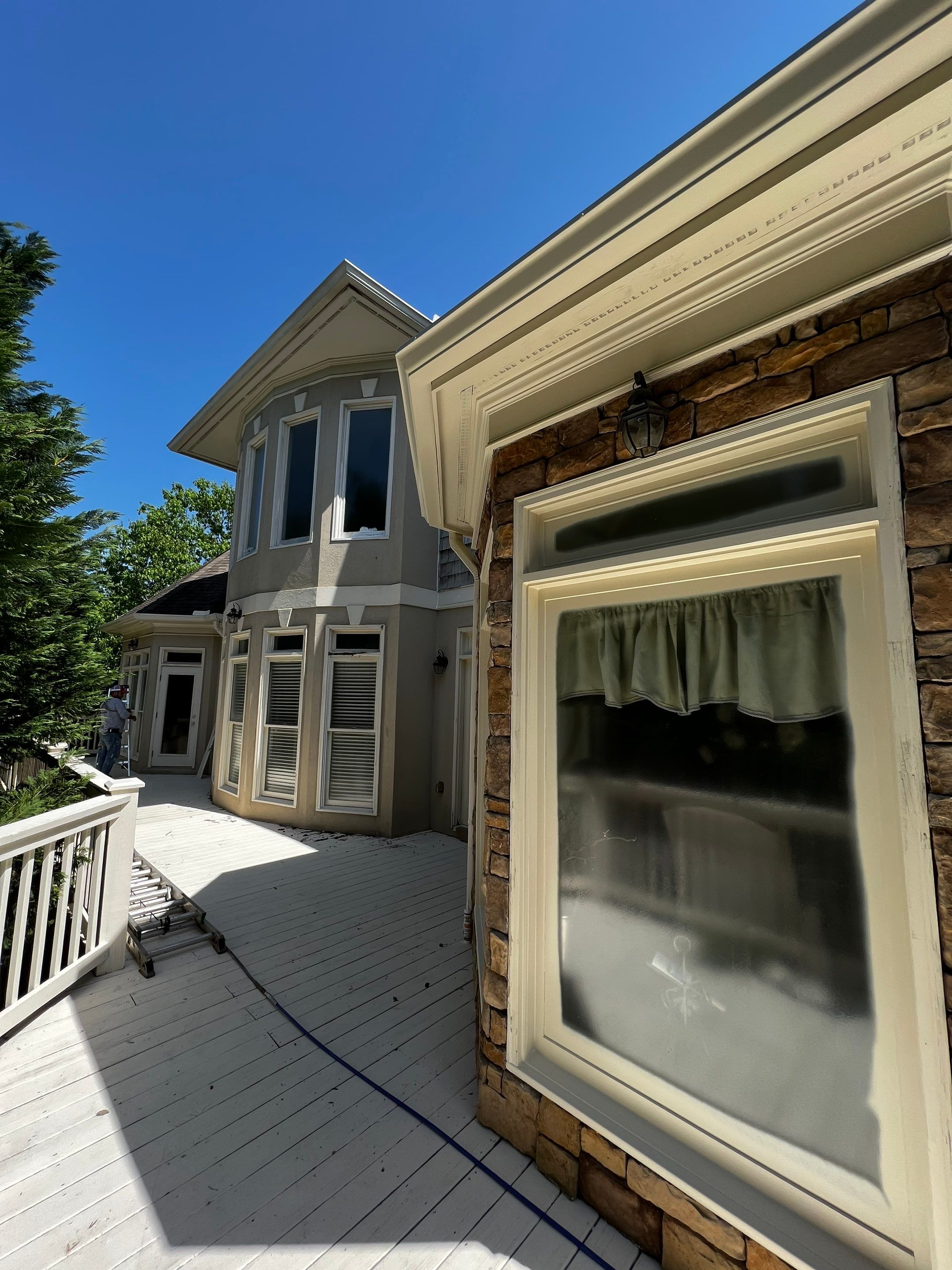 Exterior Painting and Wood Deck Staining in Alpharetta by Swift Home Renovations