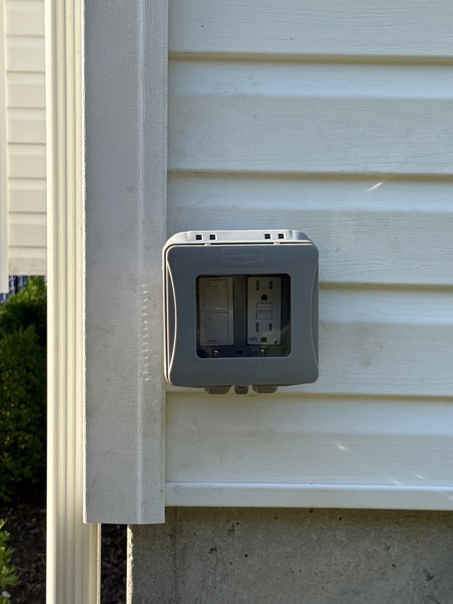 Weatherproof GFCI Outlet and floodlight Installation by Spartan Home Pros