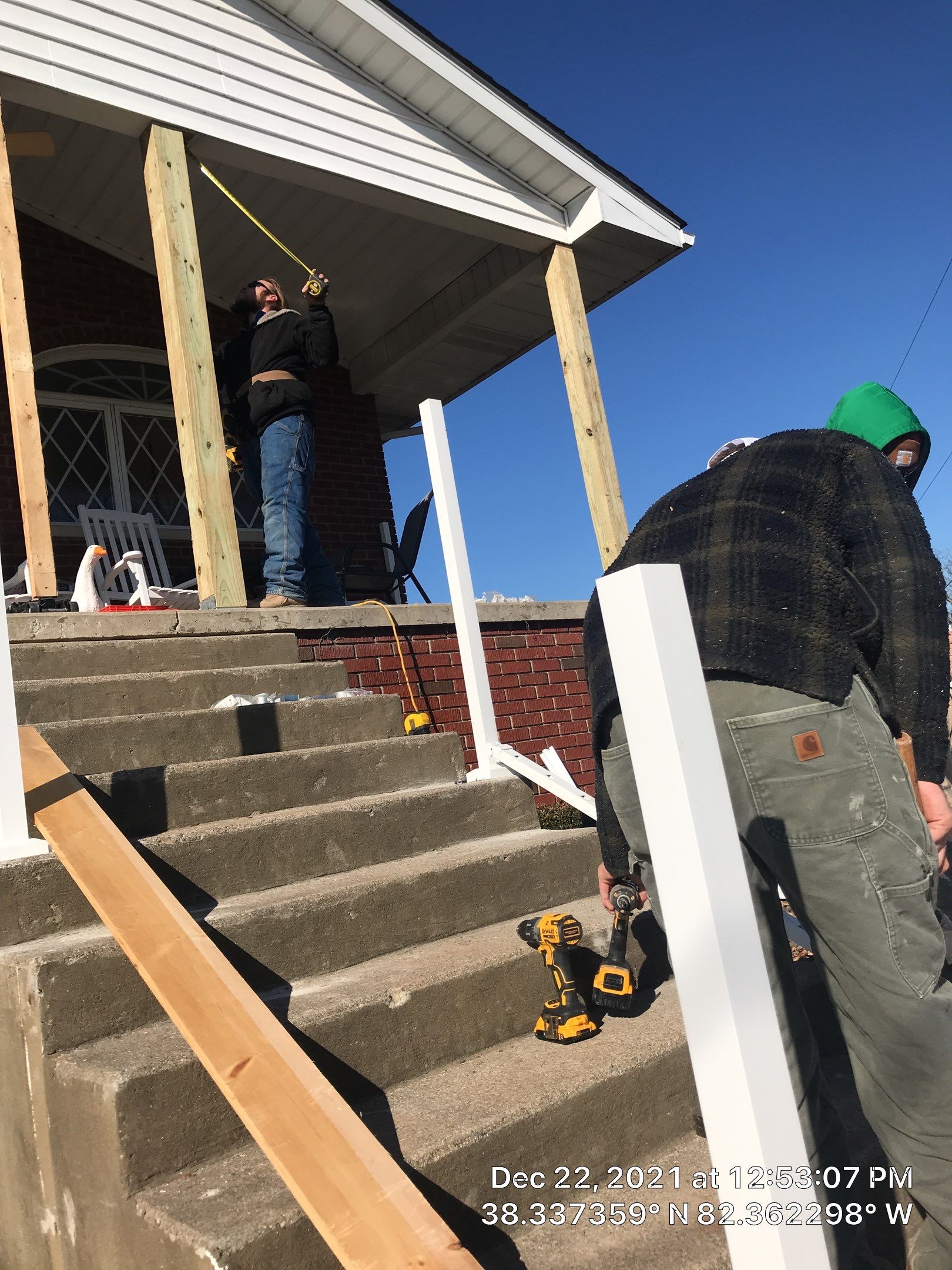 Porch Update using Westbury Aluminum Railing by Secure Construction Company Inc