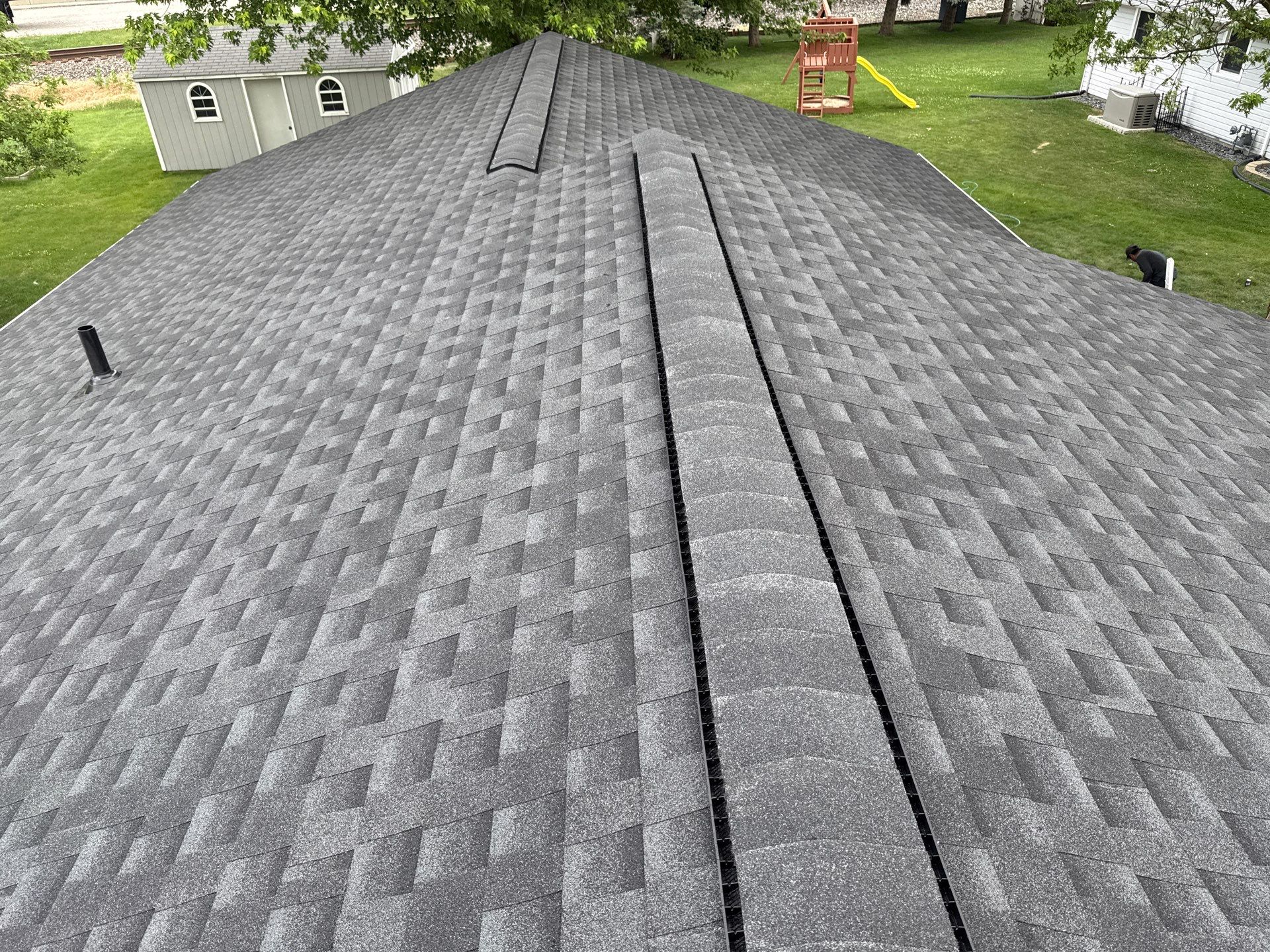 Residential Roofing Installation using GAF Timberline HDZ Charcoal by Nitro Roofing and Construction