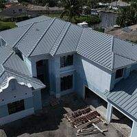 .032 Aluminum 1.5" Mechanical Seam Dove Gray by Total Roofing System The Metal Roof Experts